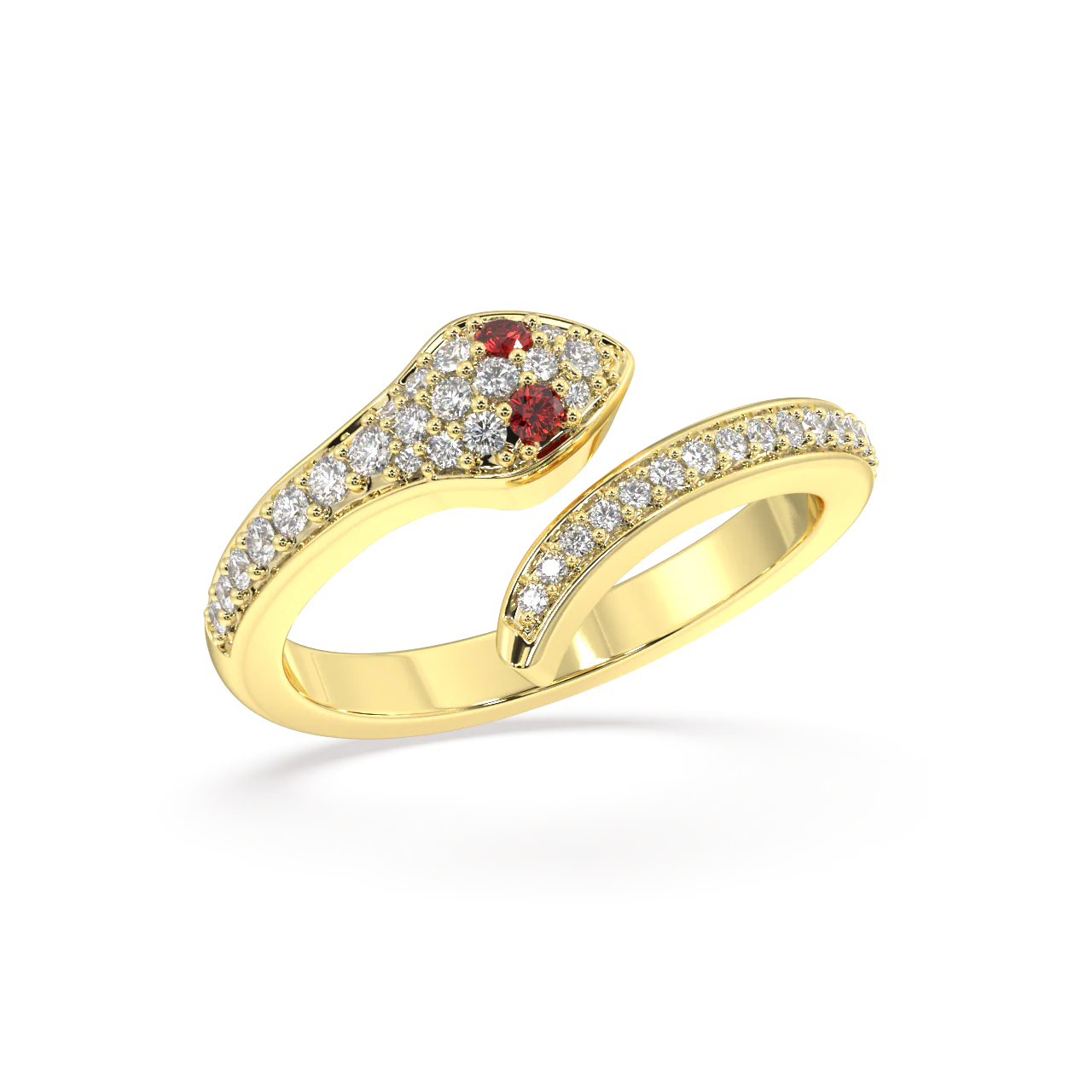 Crimson Serpent Diamond Ring - Image 2