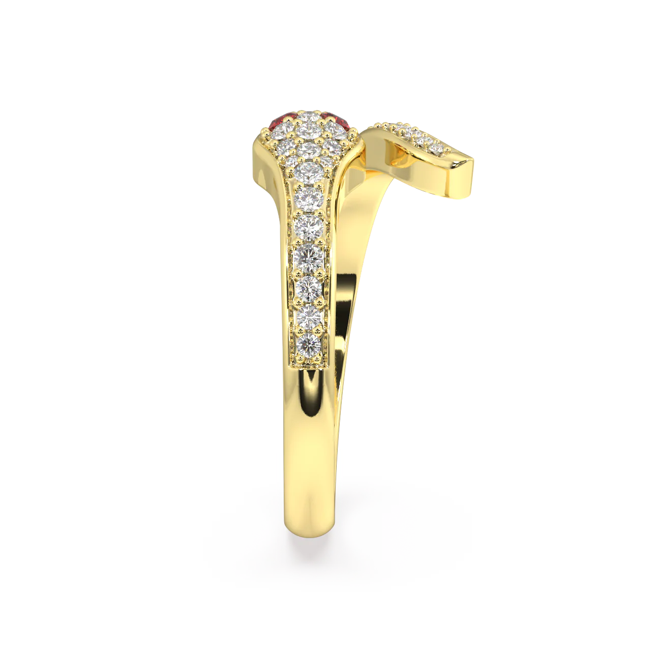 Crimson Serpent Diamond Ring - Image 3