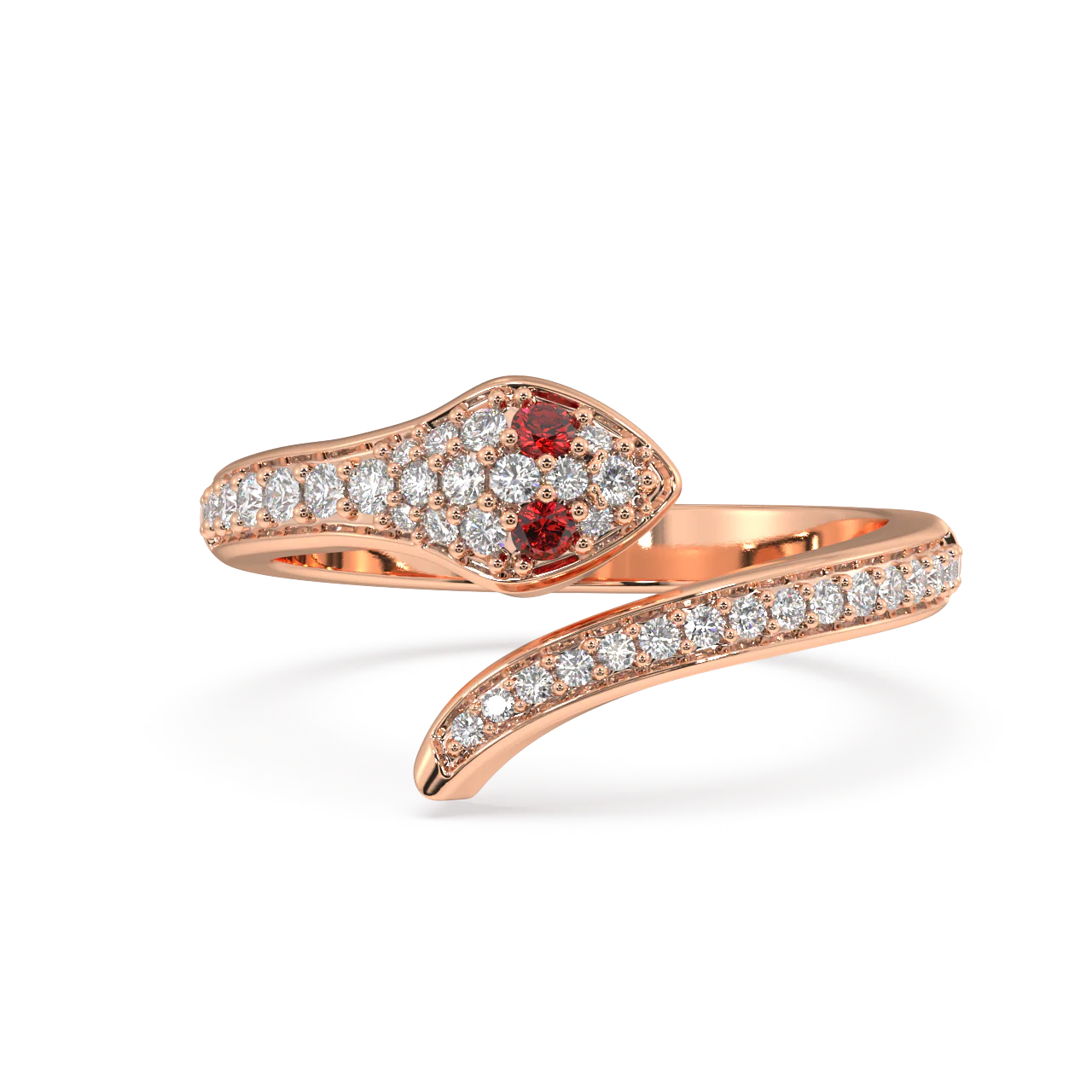 Crimson Serpent Diamond Ring - Image 5