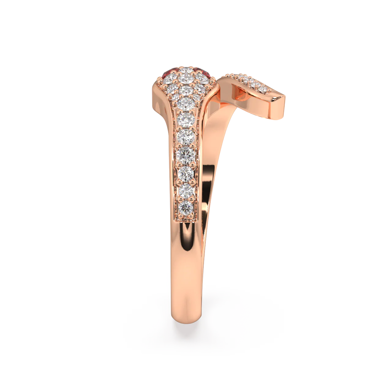 Crimson Serpent Diamond Ring - Image 7