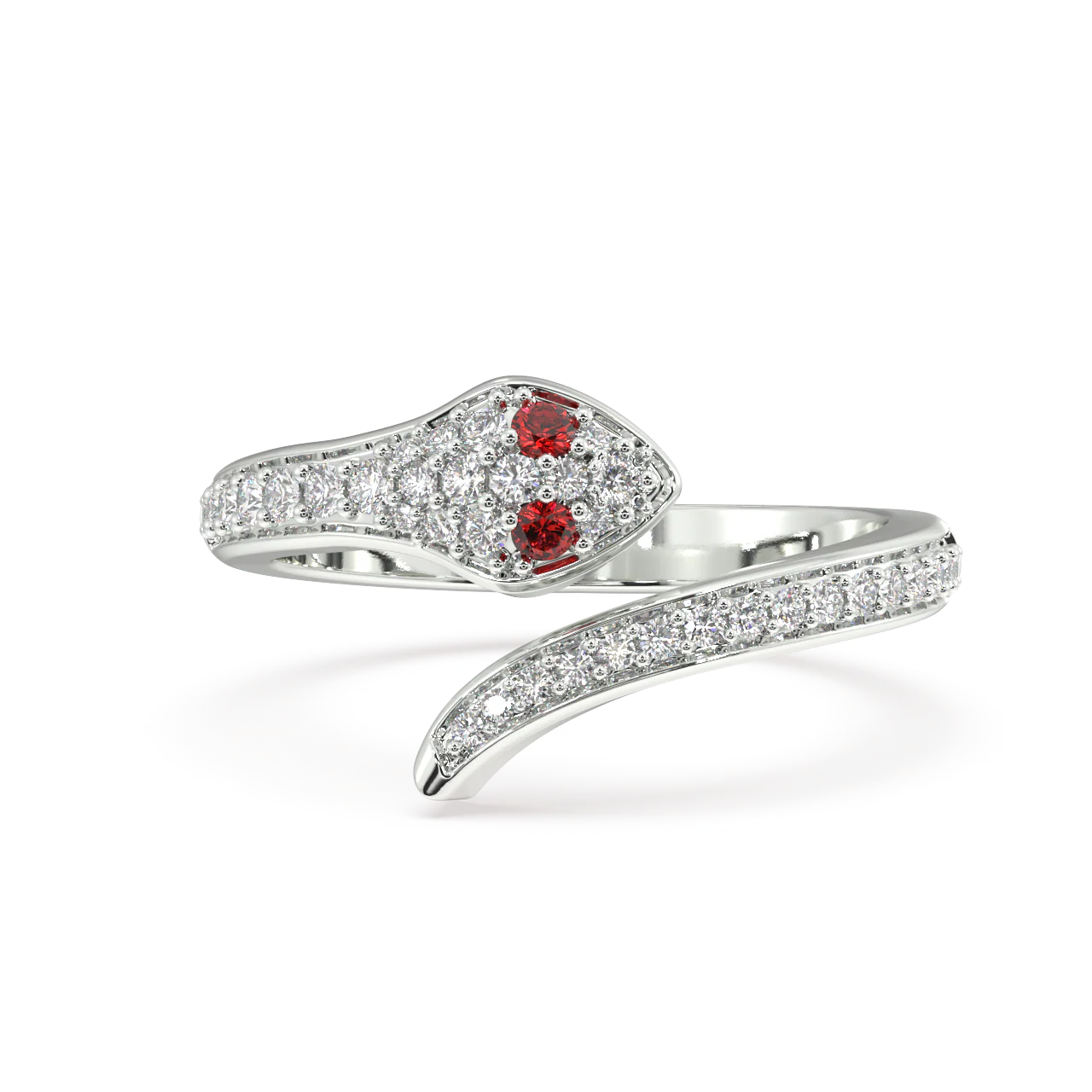 Crimson Serpent Diamond Ring - Image 9