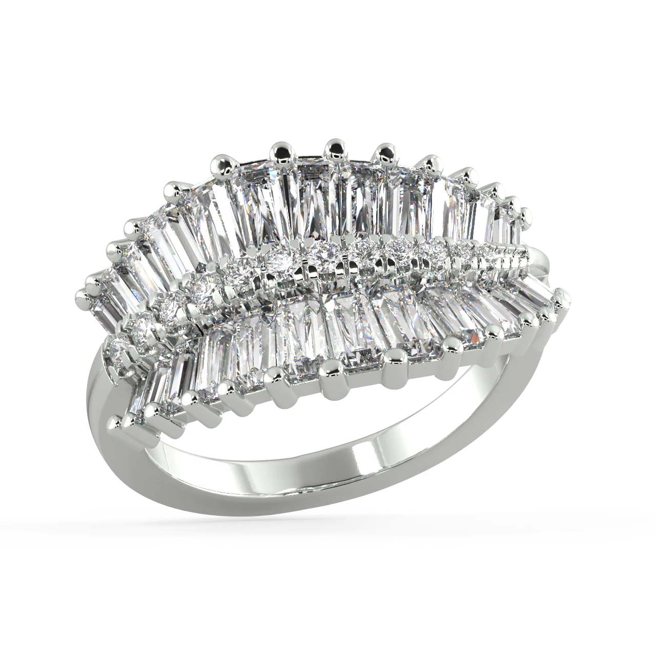Echo Baguette Diamond Ring - Image 12