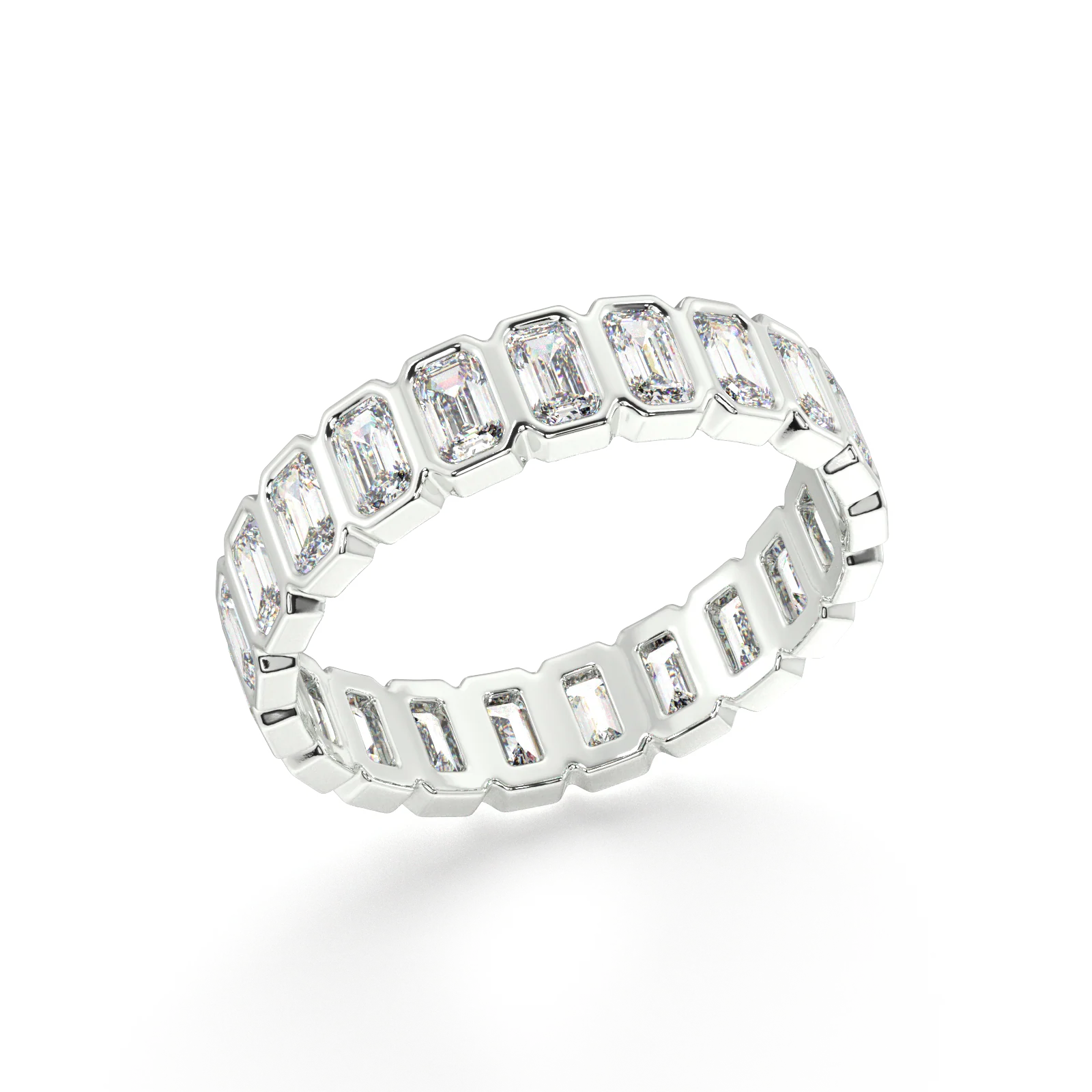 Elysees Emerald Classic Eternity Bands - 5ct - Image 5