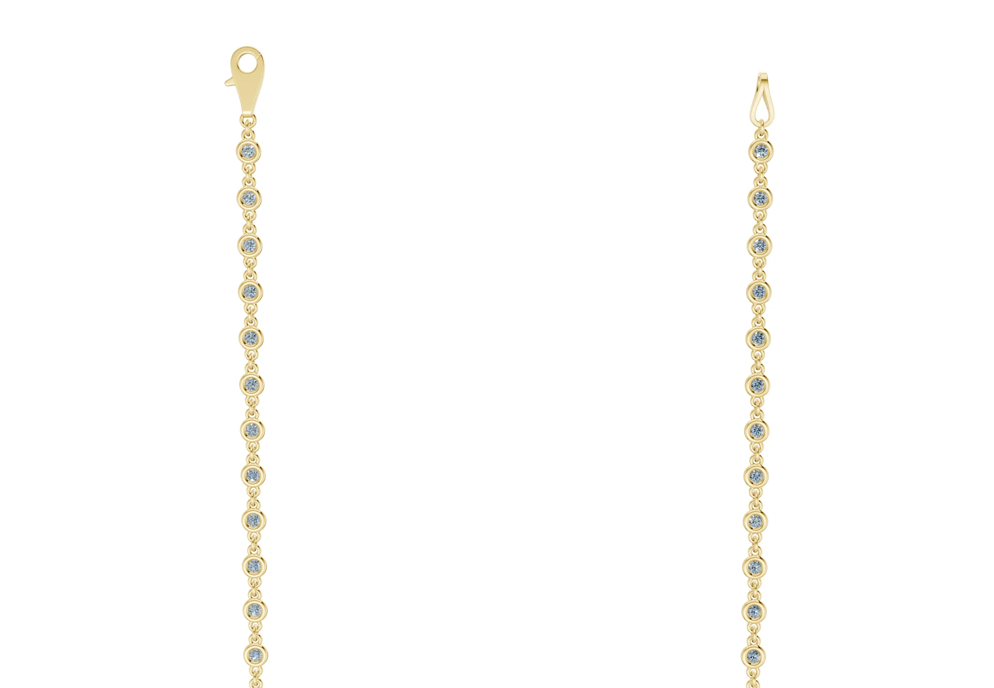 Eternal Blue Diamond Stationed Necklace 2 Carat Total Wt. - Image 3