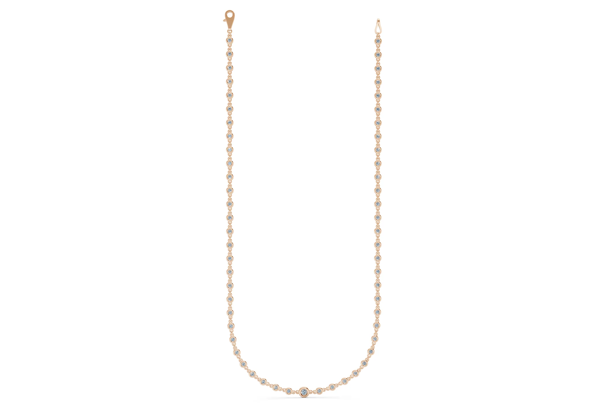 Eternal Blue Diamond Stationed Necklace 2 Carat Total Wt. - Image 4