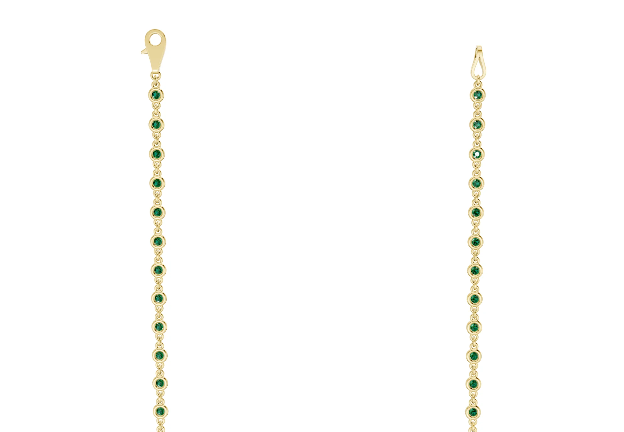 Eternal Emerald Gemstone Stationed Necklace 2 Carat Total Wt. - Image 3