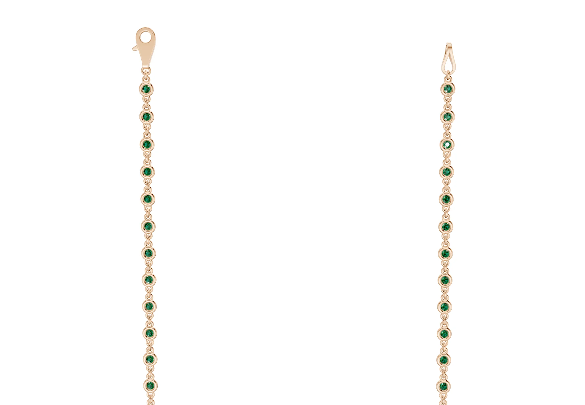 Eternal Emerald Gemstone Stationed Necklace 2 Carat Total Wt. - Image 6