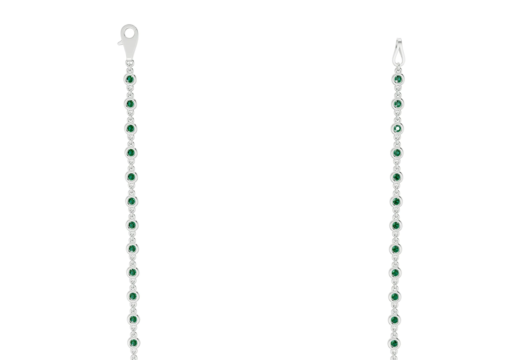 Eternal Emerald Gemstone Stationed Necklace 2 Carat Total Wt. - Image 9