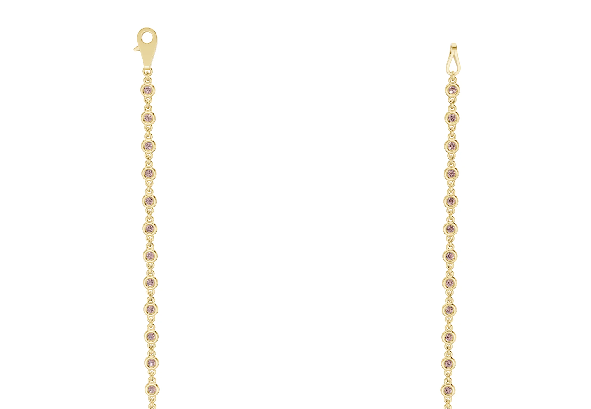 Eternal Pink Diamond Stationed Necklace 2 Carat Total Wt. - Image 3