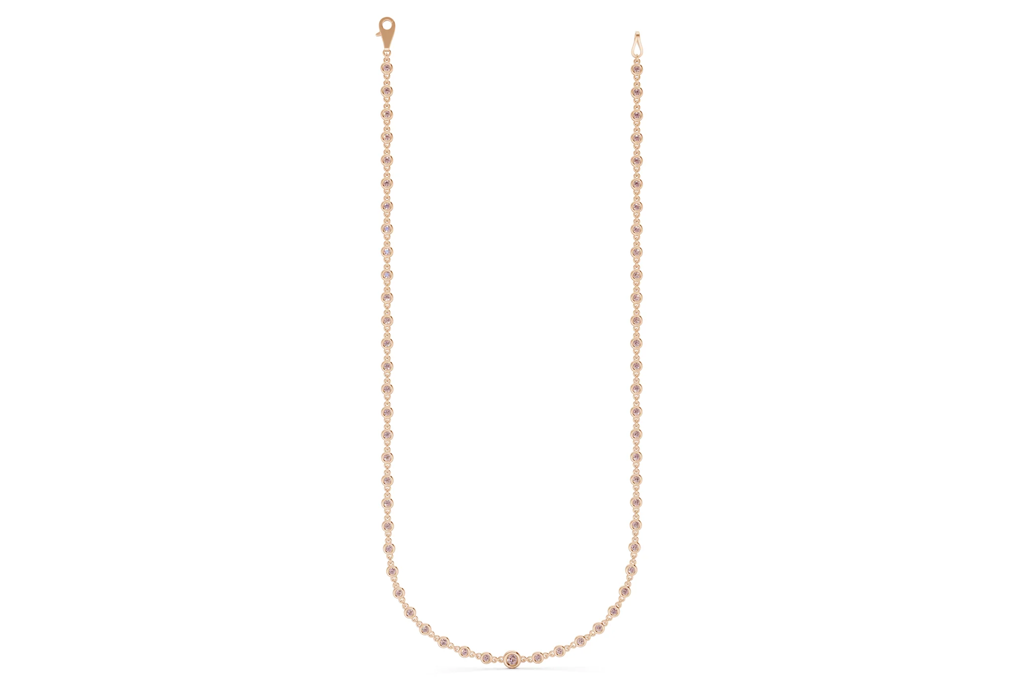 Eternal Pink Diamond Stationed Necklace 2 Carat Total Wt. - Image 4