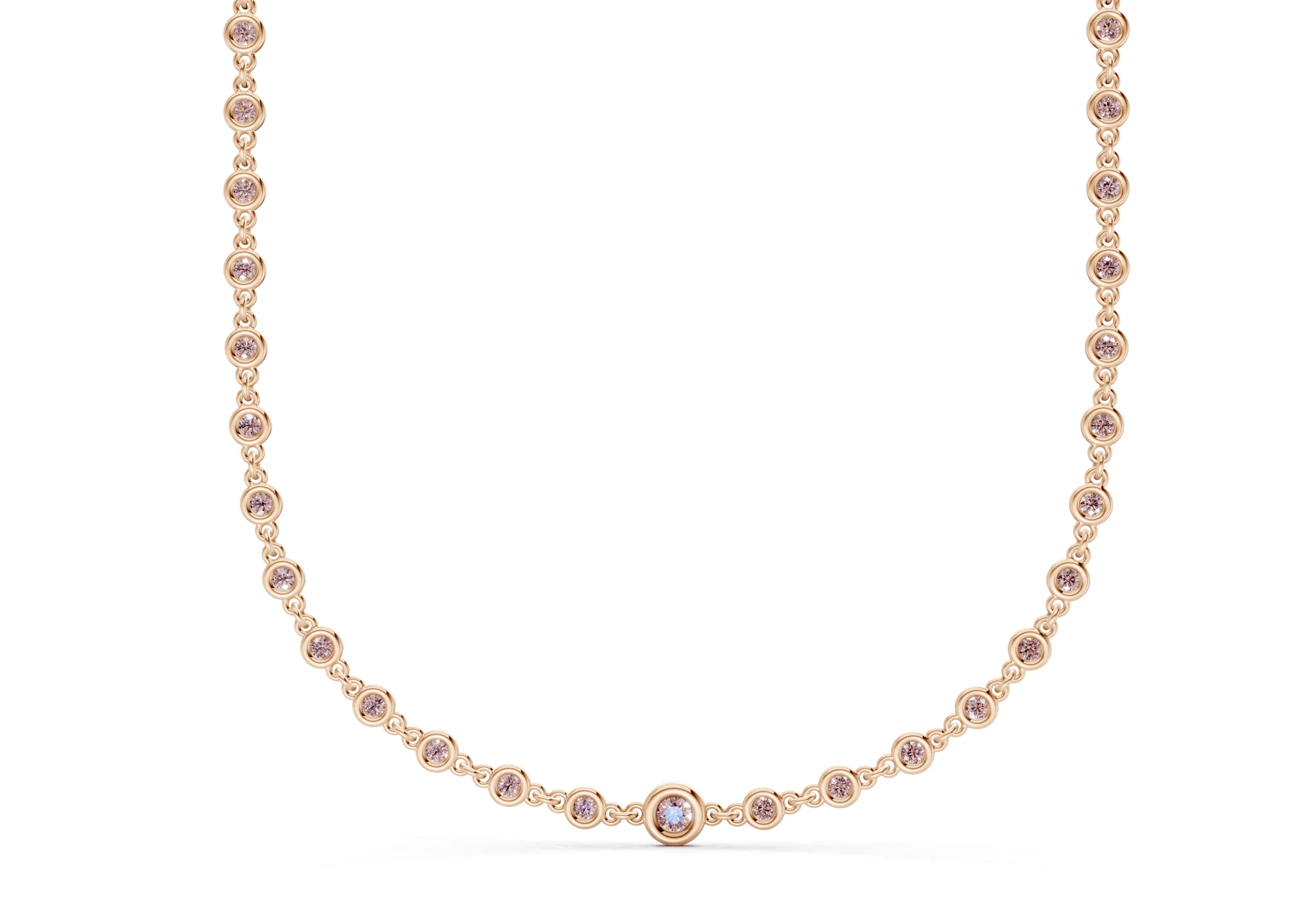 Eternal Pink Diamond Stationed Necklace 2 Carat Total Wt. - Image 5
