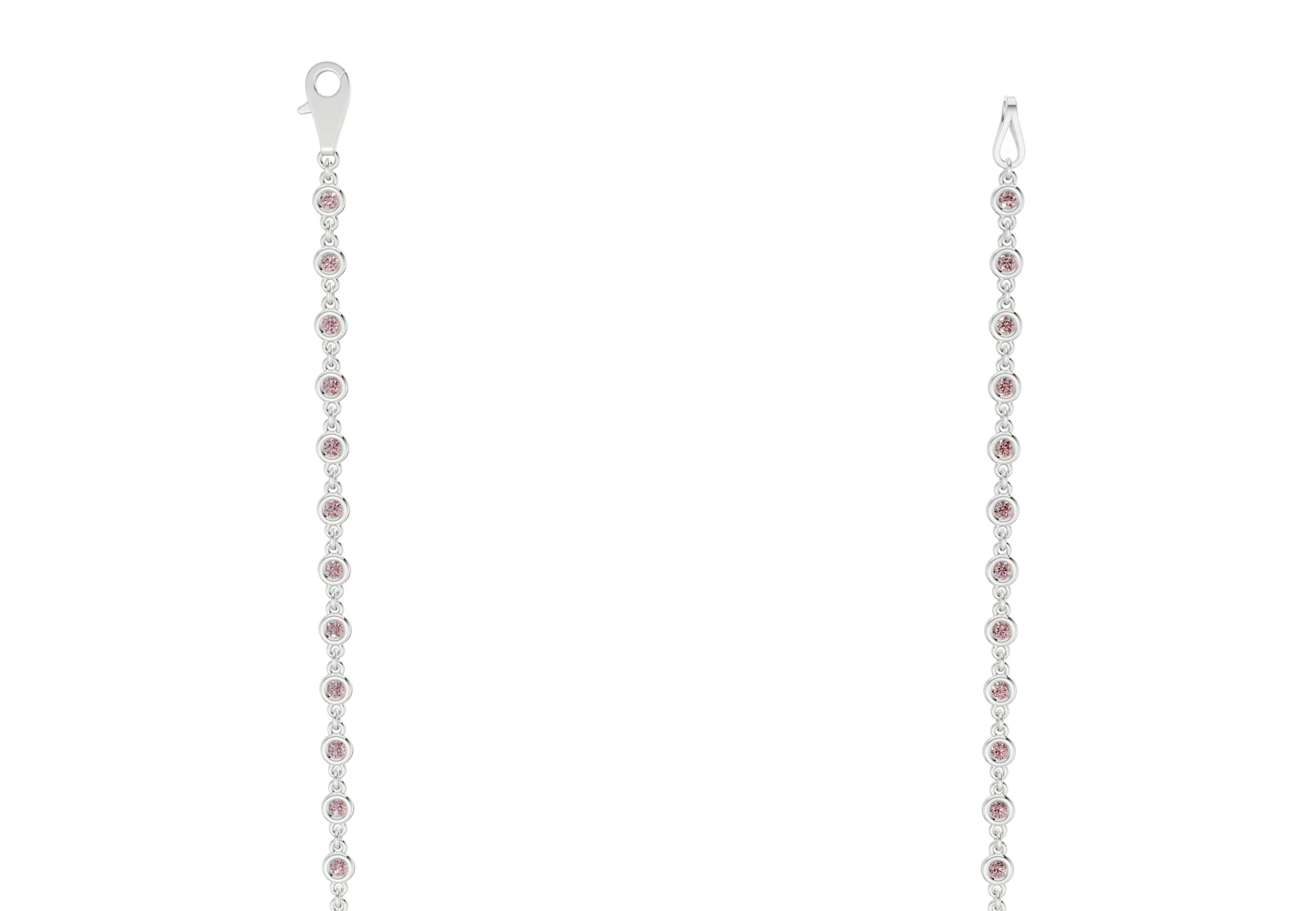 Eternal Pink Diamond Stationed Necklace 2 Carat Total Wt. - Image 9