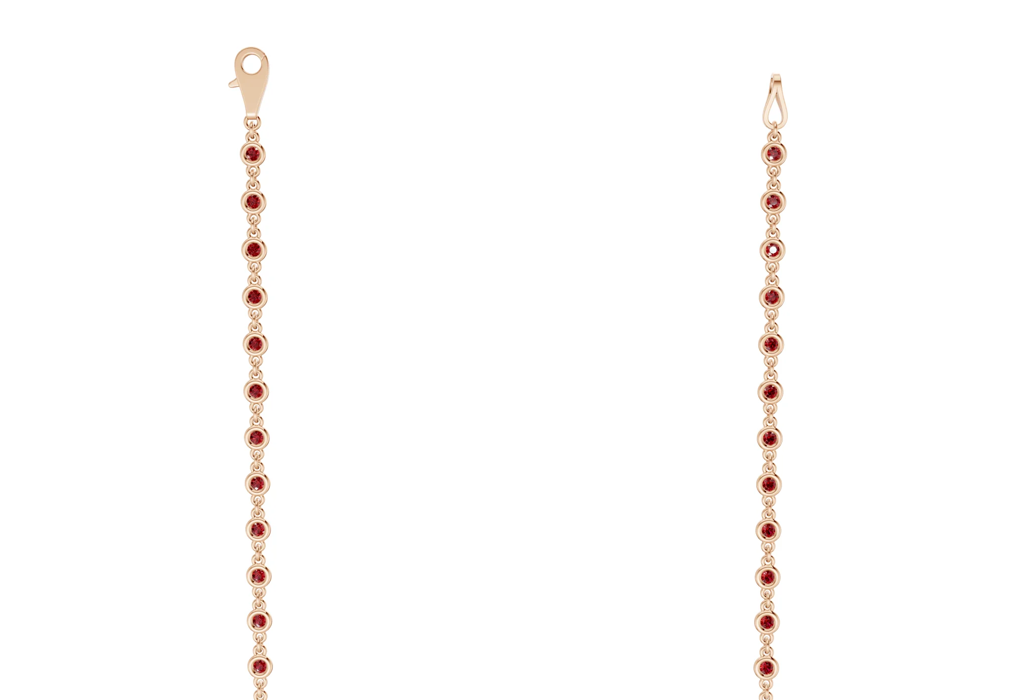 Eternal Ruby Gemstone Stationed Necklace 2 Carat Total Wt. - Image 6