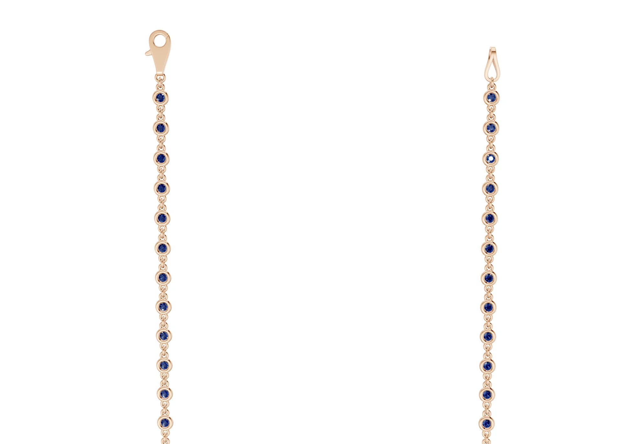 Eternal Sapphire Gemstone Stationed Necklace 2 Carat Total Wt. - Image 6