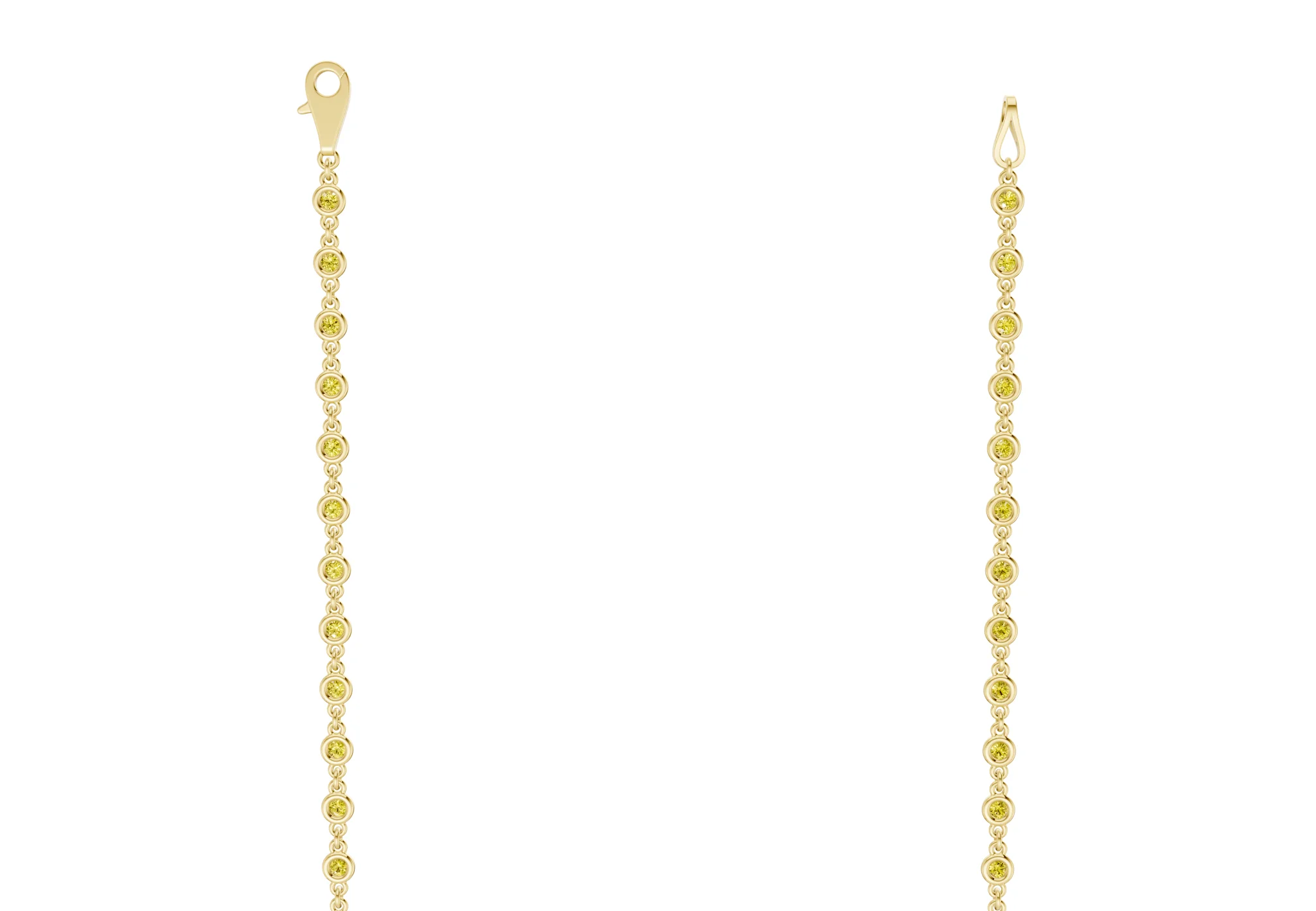 Eternal Yellow Diamond Stationed Necklace 2 Carat Total Wt. - Image 3