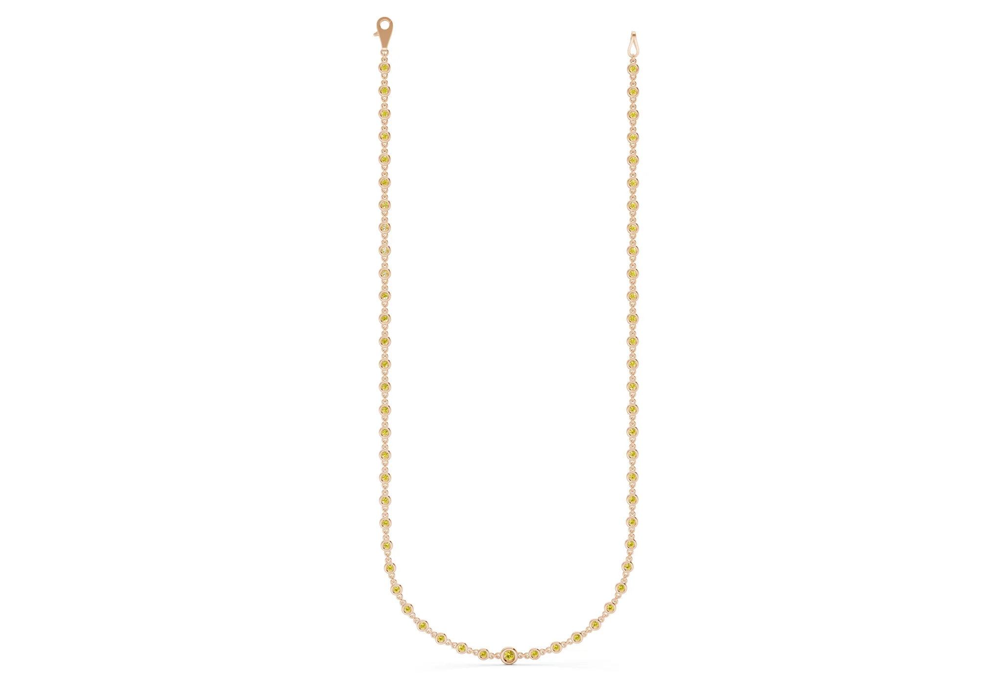 Eternal Yellow Diamond Stationed Necklace 2 Carat Total Wt. - Image 4