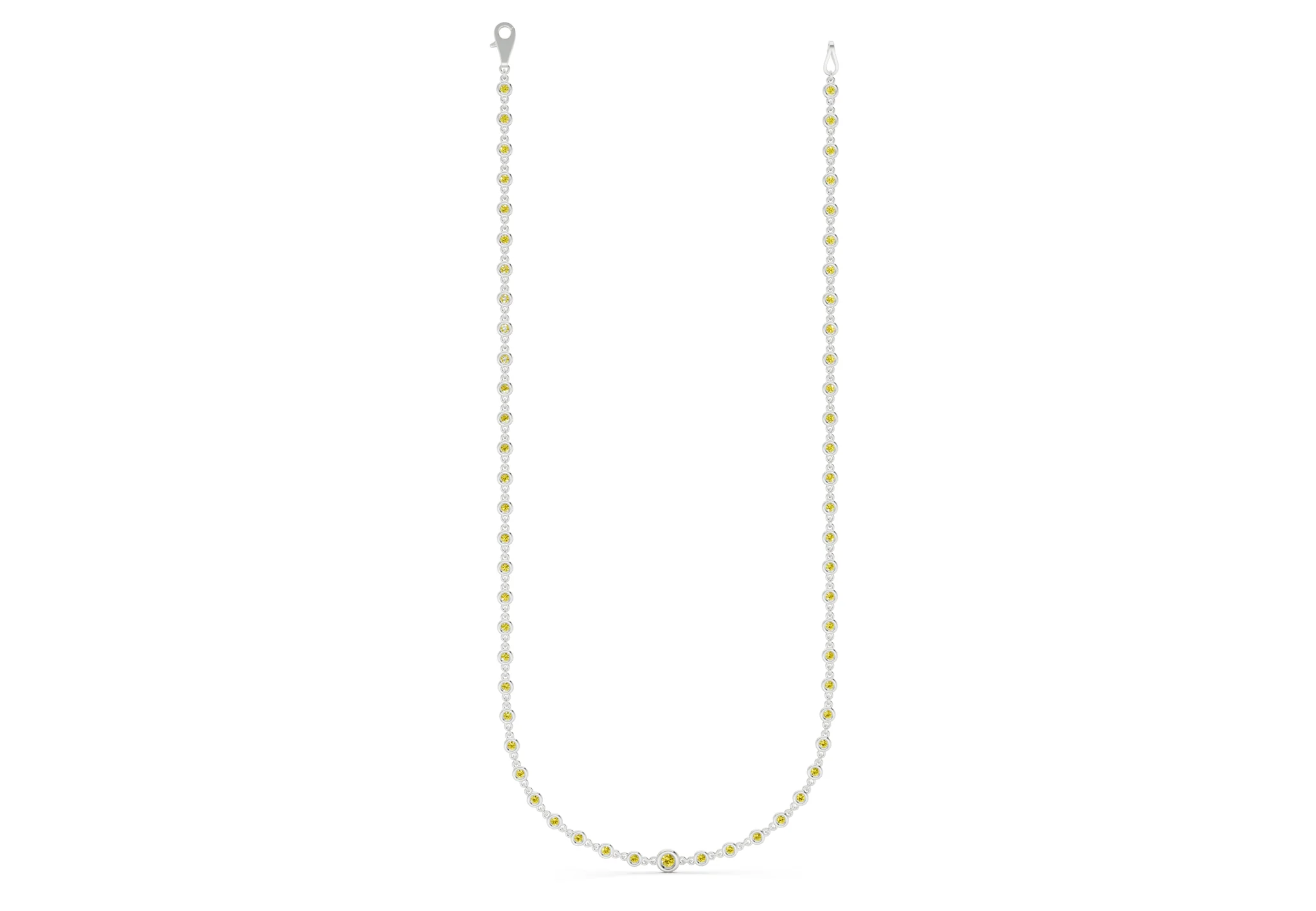 Eternal Yellow Diamond Stationed Necklace 2 Carat Total Wt. - Image 7