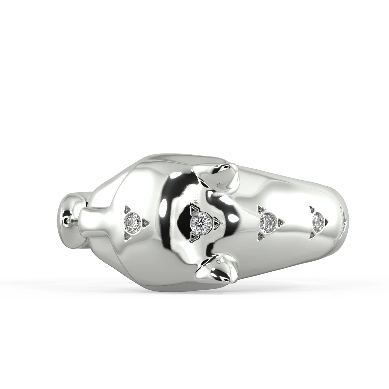 Feline Round Diamond Ring - Image 10
