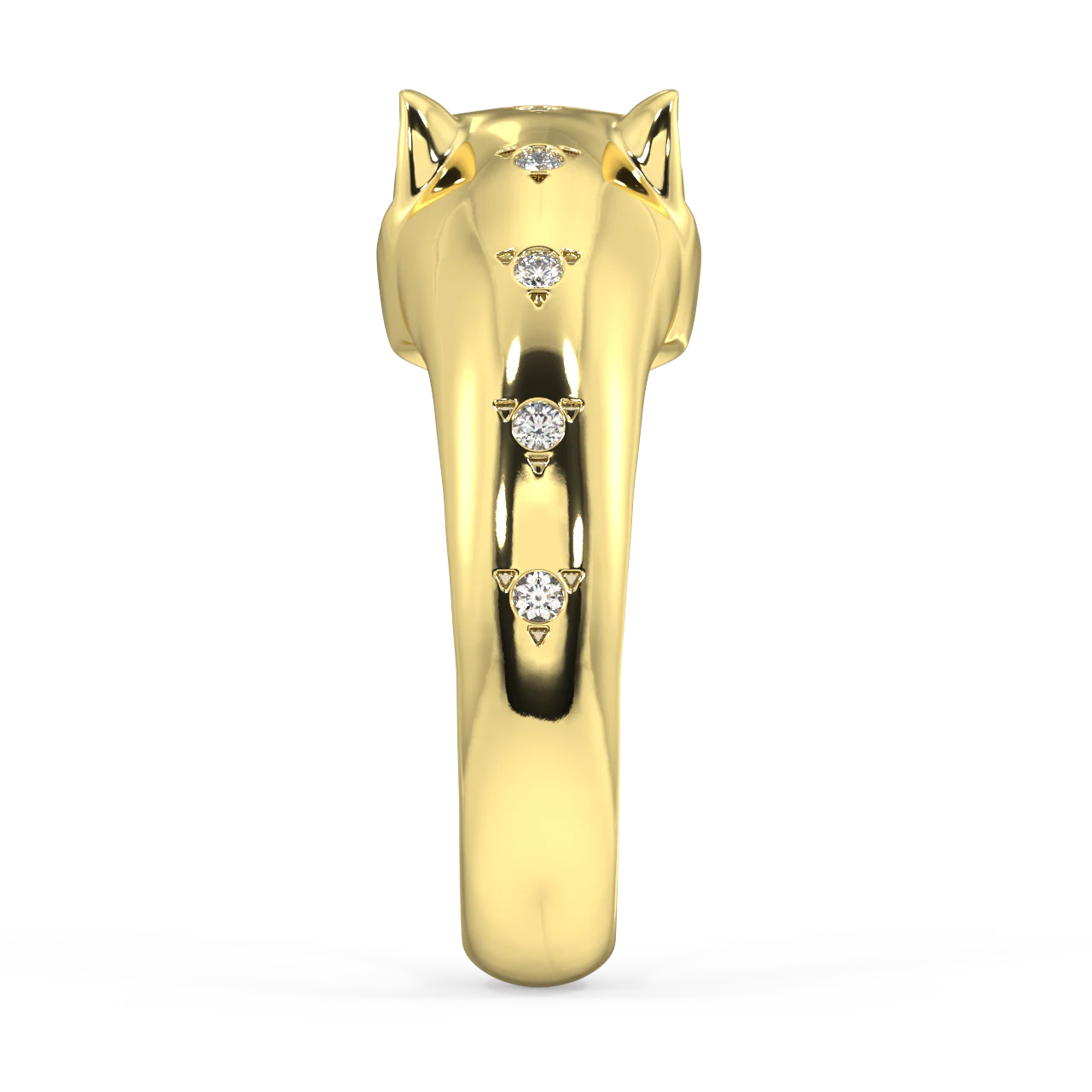 Feline Round Diamond Ring - Image 3