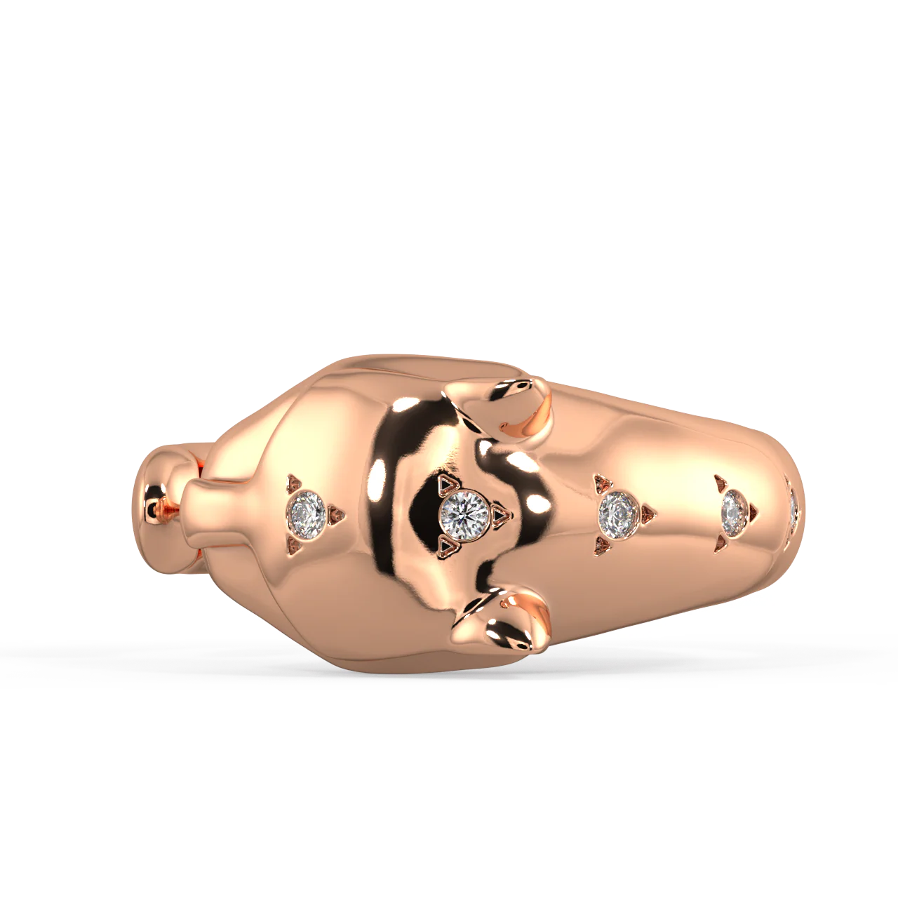 Feline Round Diamond Ring - Image 5