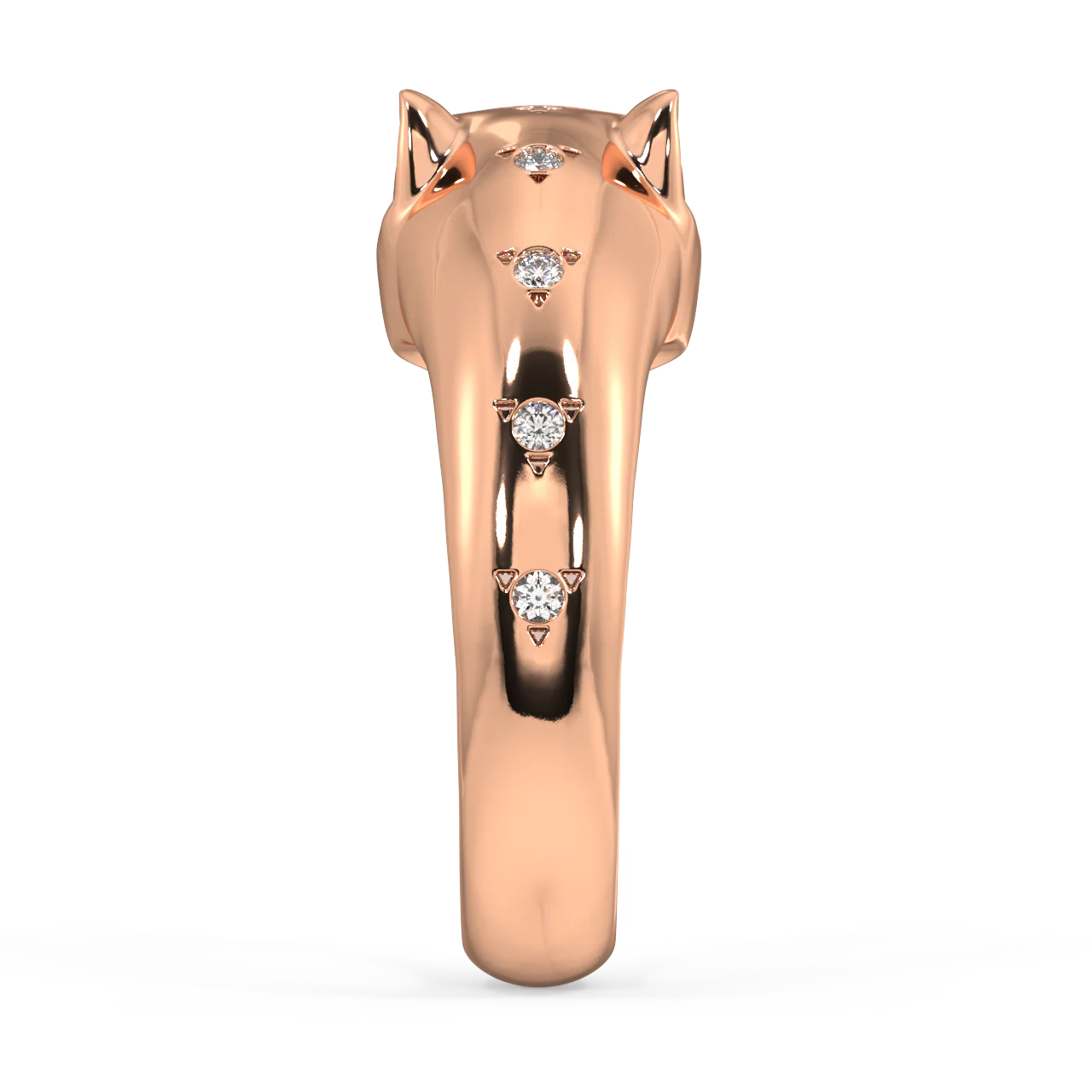 Feline Round Diamond Ring - Image 8
