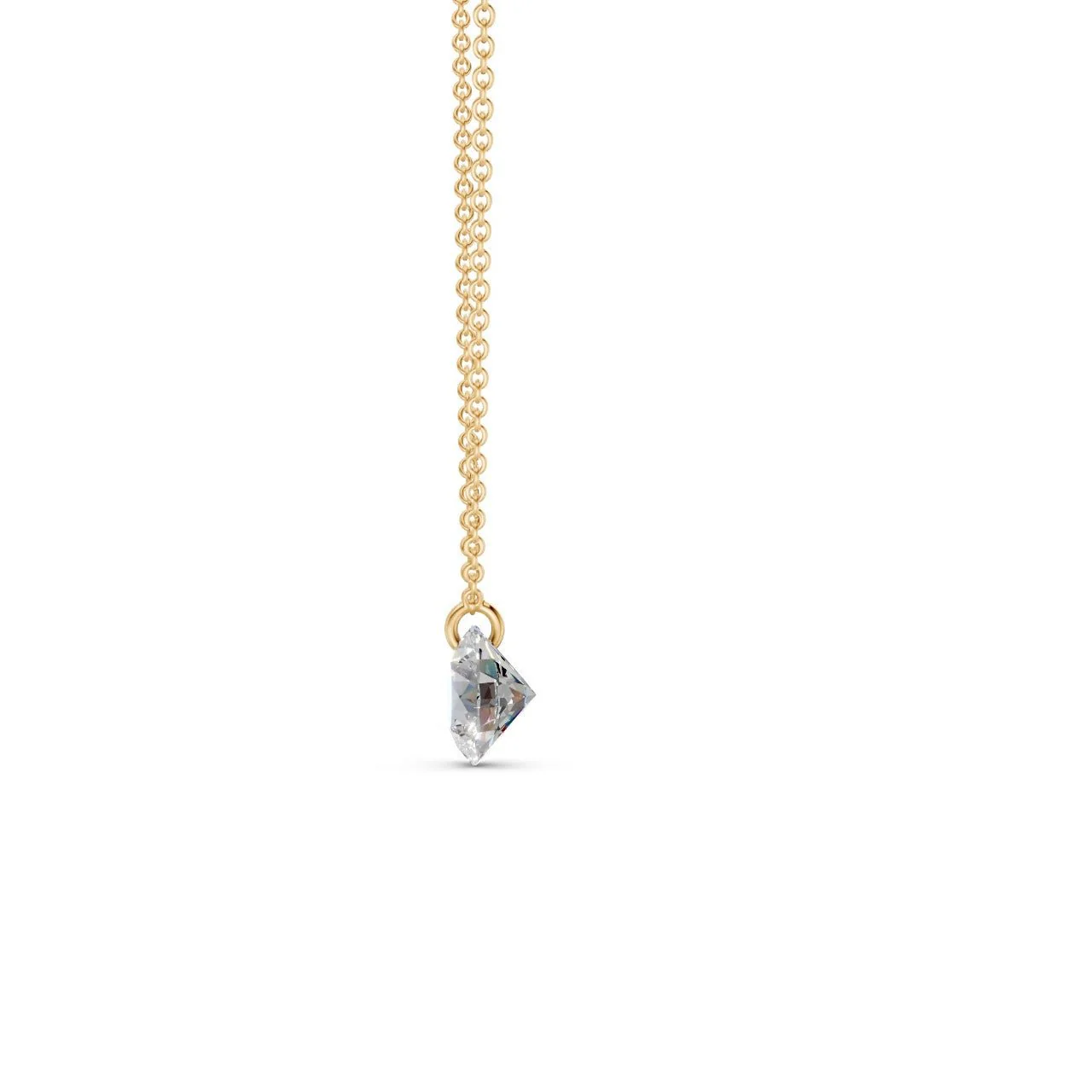Floating Round Diamond Necklace - Image 3