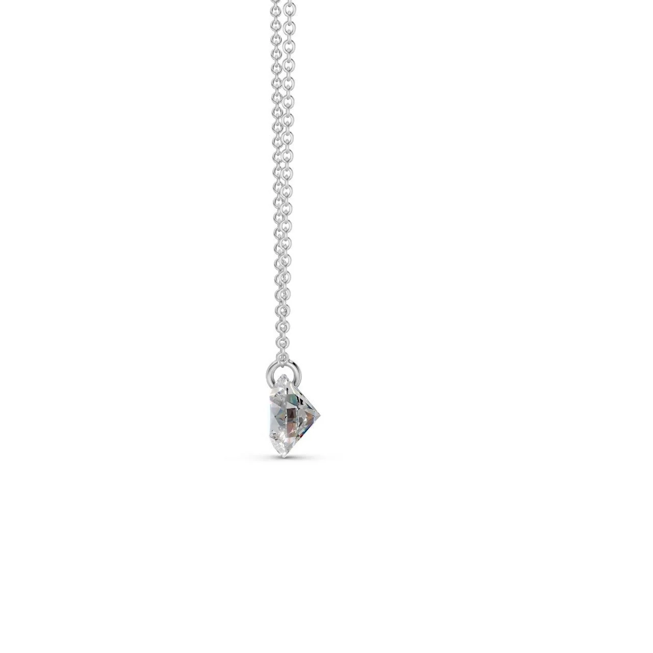 Floating Round Diamond Necklace - Image 9