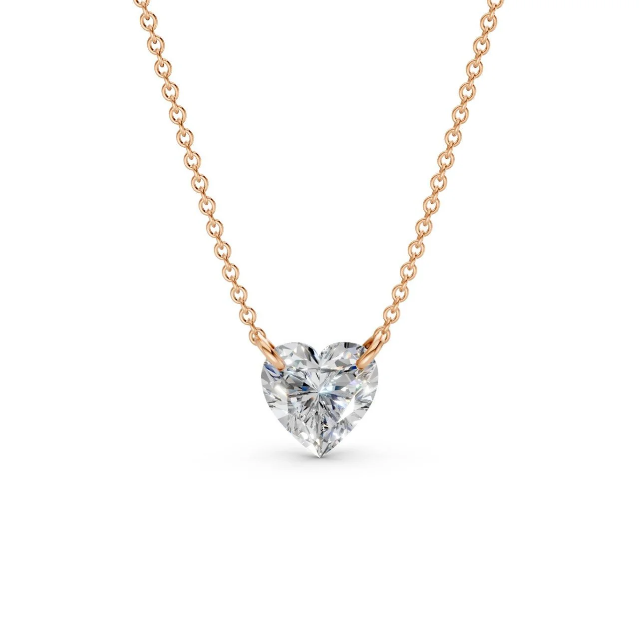 Floating Heart Diamond Necklace - Image 3