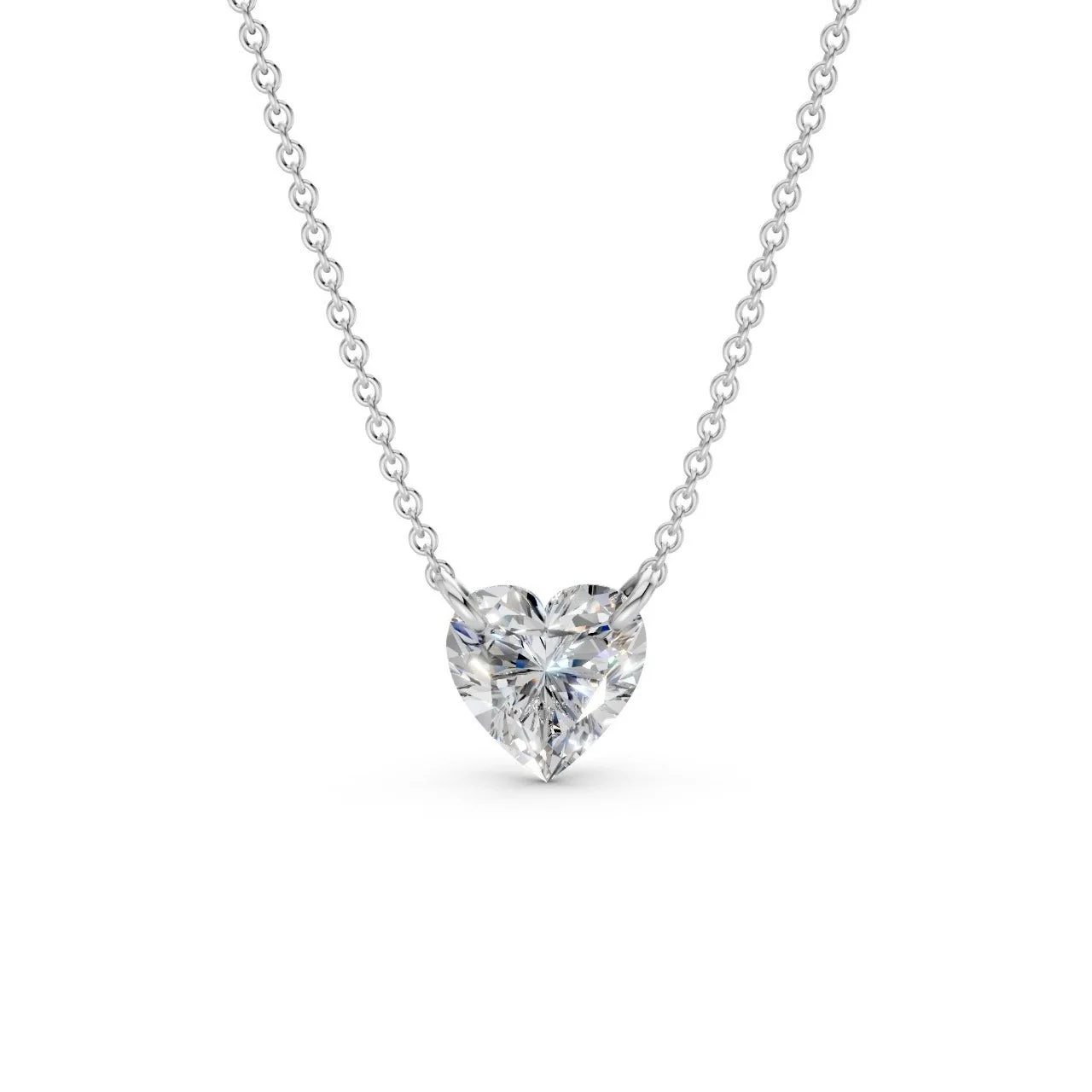 Floating Heart Diamond Necklace - Image 5