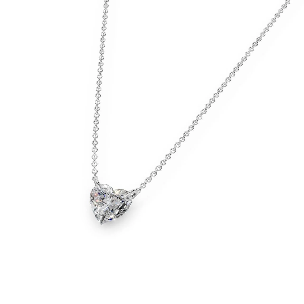 Floating Heart Diamond Necklace - Image 6