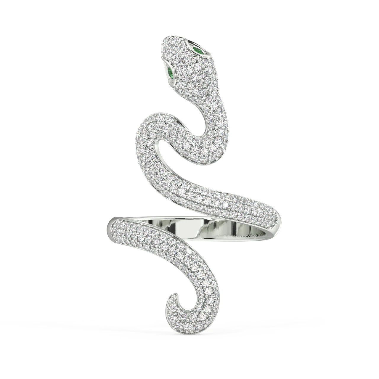 Gilded Serpent Round Diamond Ring - Image 10