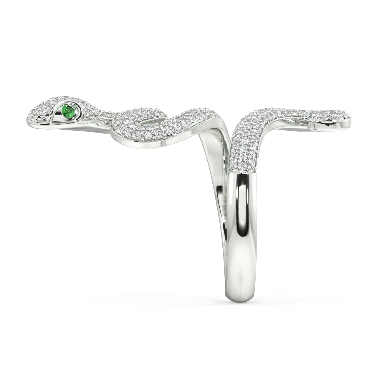 Gilded Serpent Round Diamond Ring - Image 13