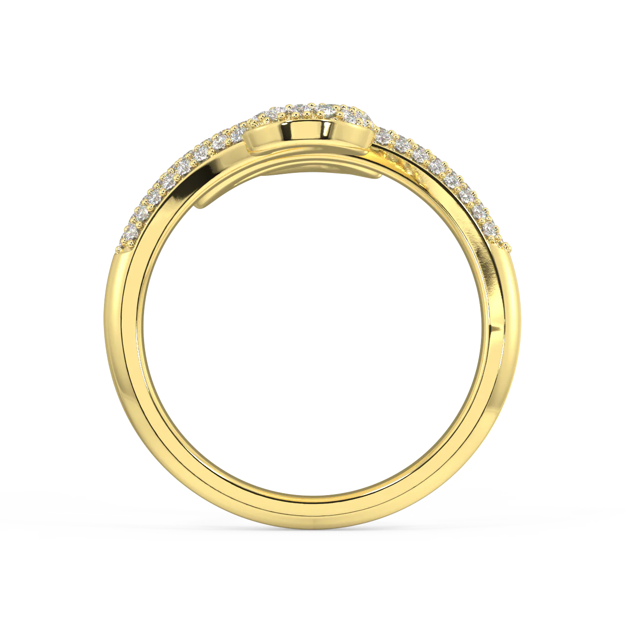 Gilded Serpent Round Diamond Ring - Image 2