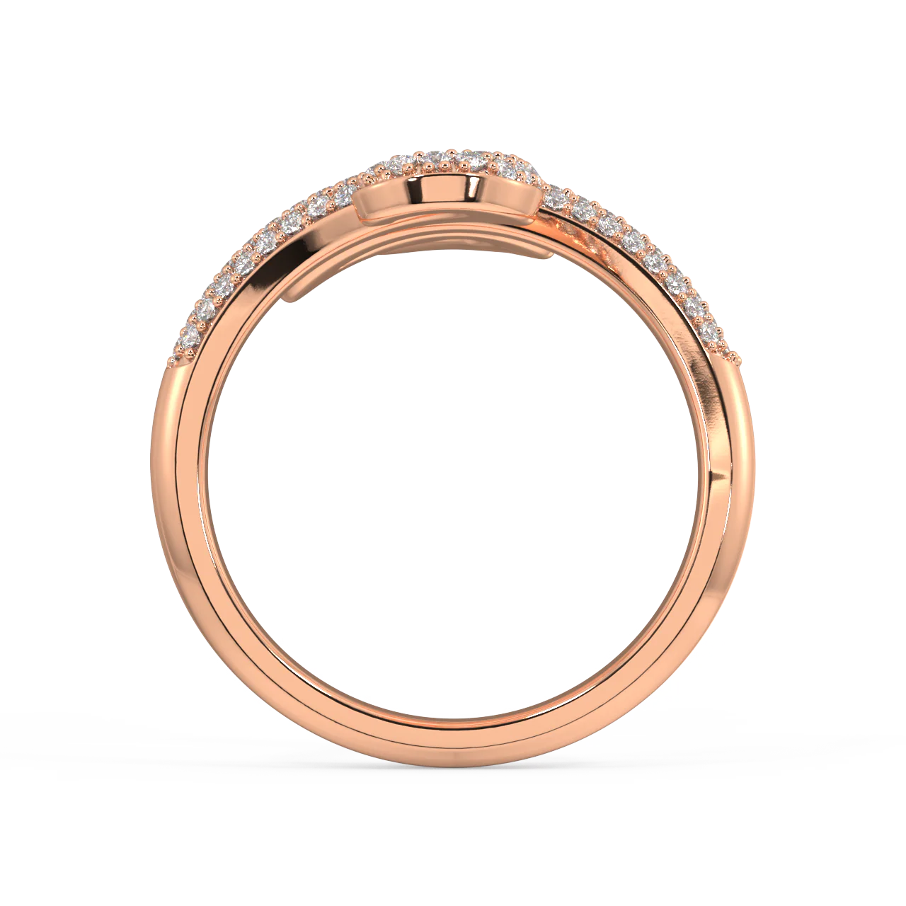 Gilded Serpent Round Diamond Ring - Image 7