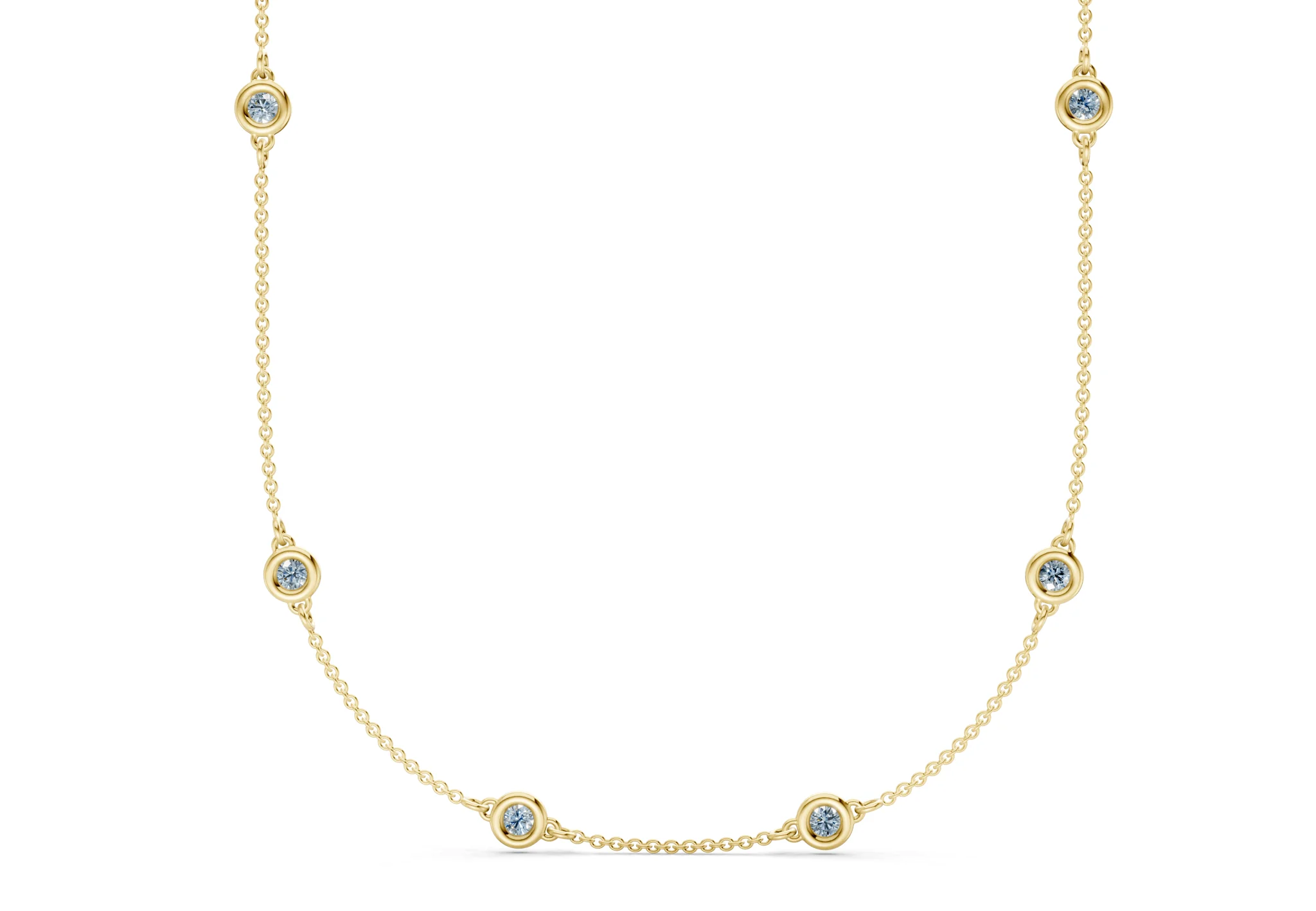 Harmony Blue Diamond Stationed Necklace 3½ Carat Total Wt. - Image 2