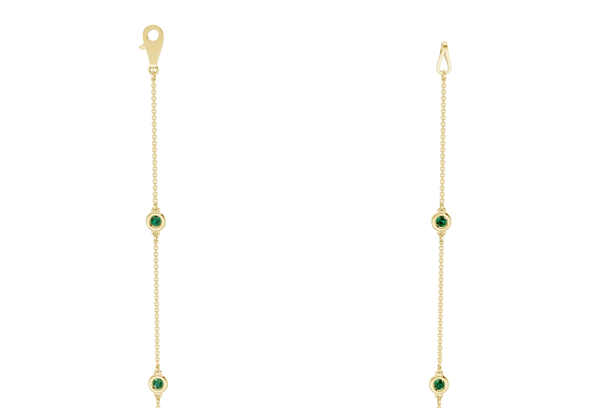 Harmony Emerald Gemstone Stationed Necklace 2½ Carat Total Wt. - Image 3