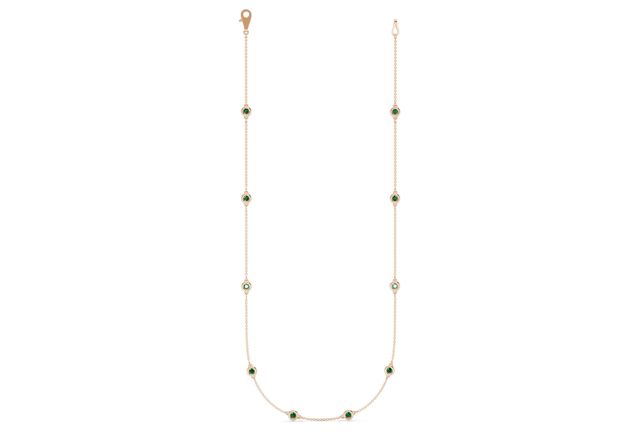 Harmony Emerald Gemstone Stationed Necklace 2½ Carat Total Wt. - Image 4