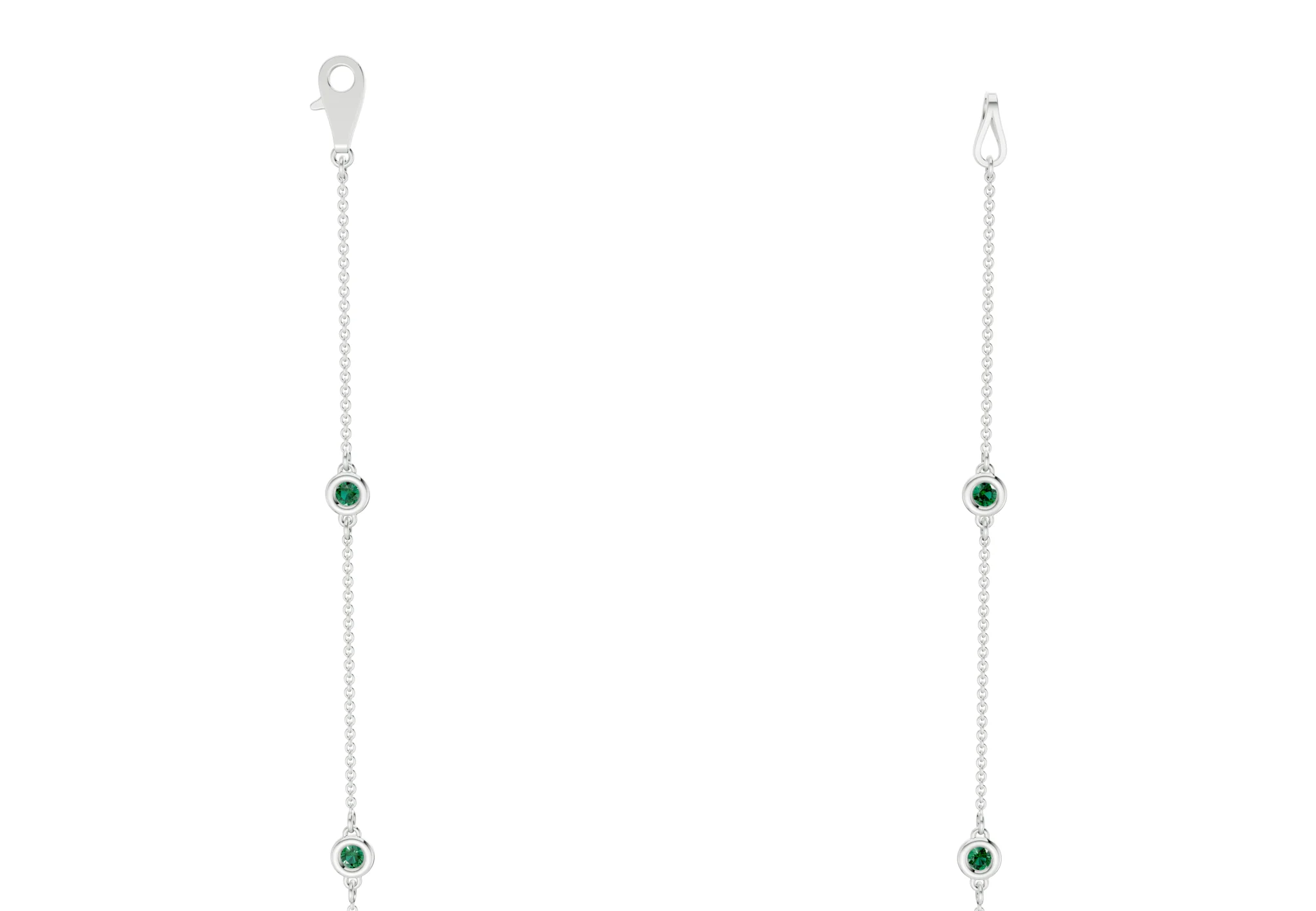 Harmony Emerald Gemstone Stationed Necklace 2½ Carat Total Wt. - Image 9