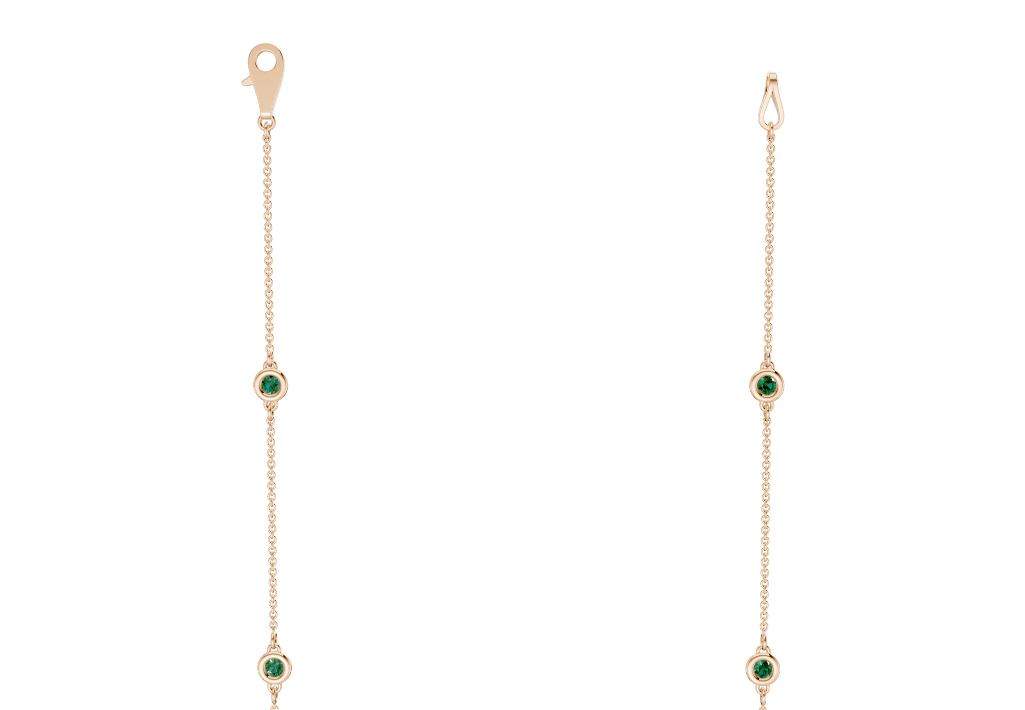 Harmony Emerald Gemstone Stationed Necklace ½ Carat Total Wt. - Image 6