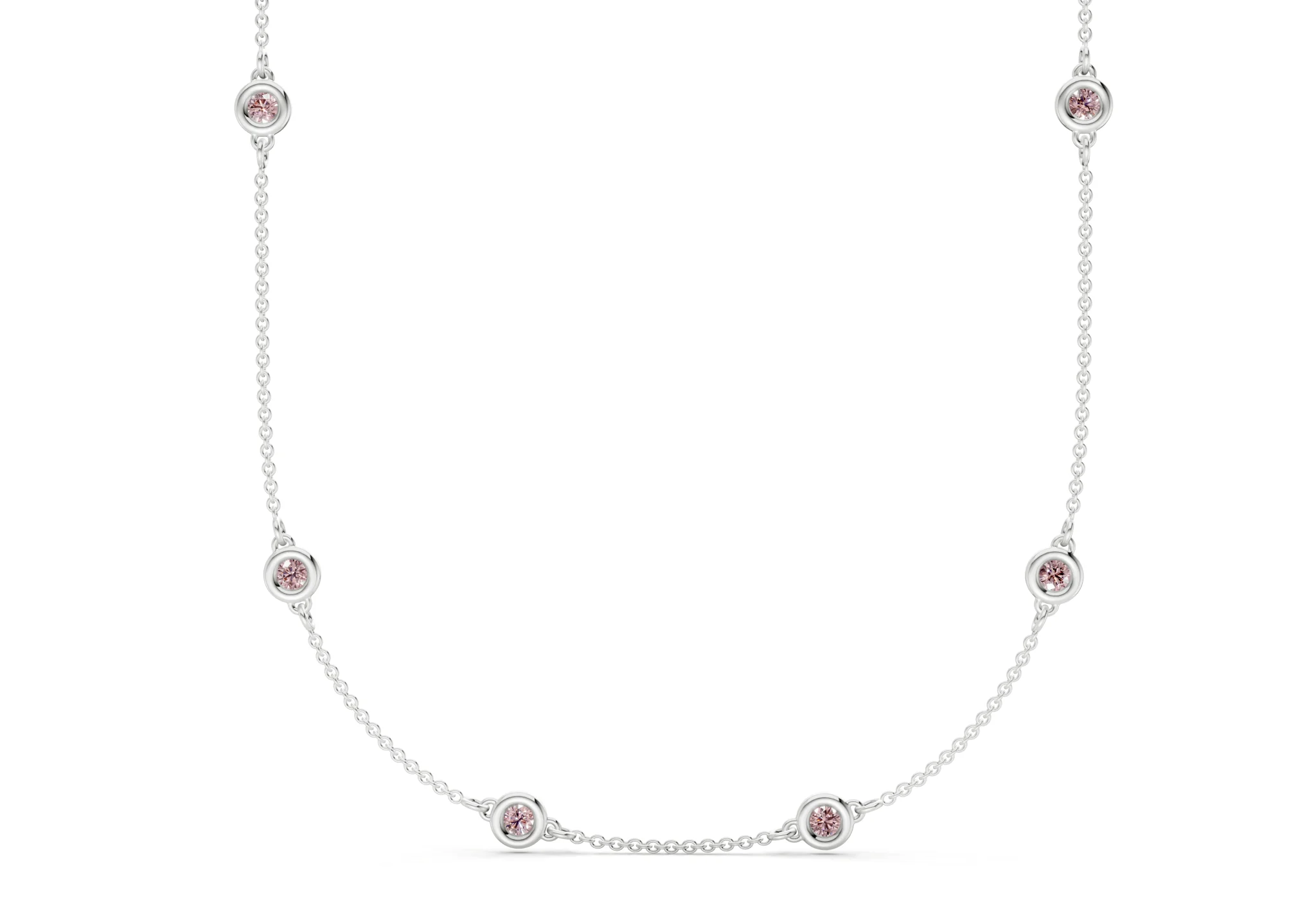 Harmony Pink Diamond Stationed Necklace ½ Carat Total Wt. - Image 8