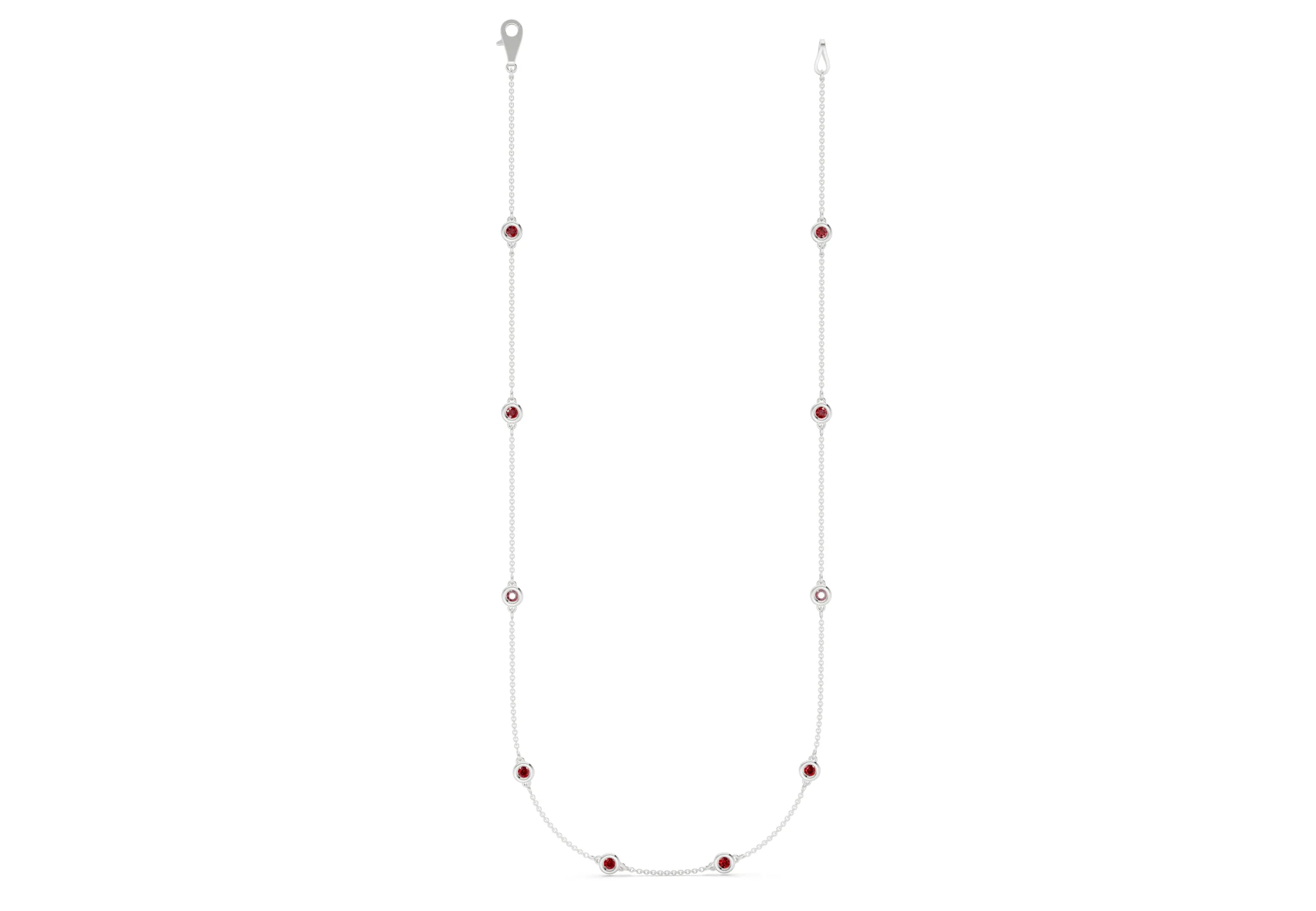 Harmony Ruby Gemstone Stationed Necklace 1½ Carat Total Wt. - Image 7