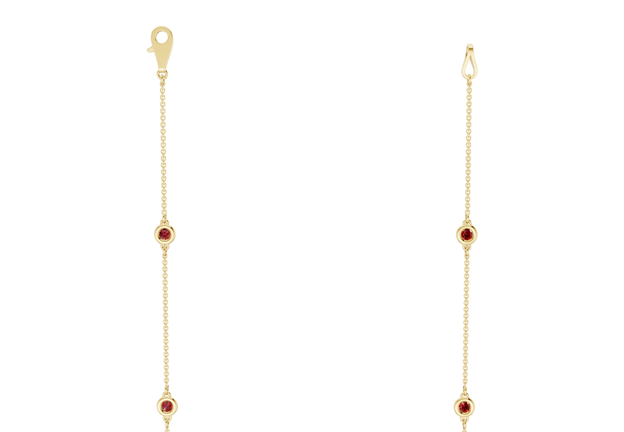 Harmony Ruby Gemstone Stationed Necklace 2½ Carat Total Wt. - Image 3