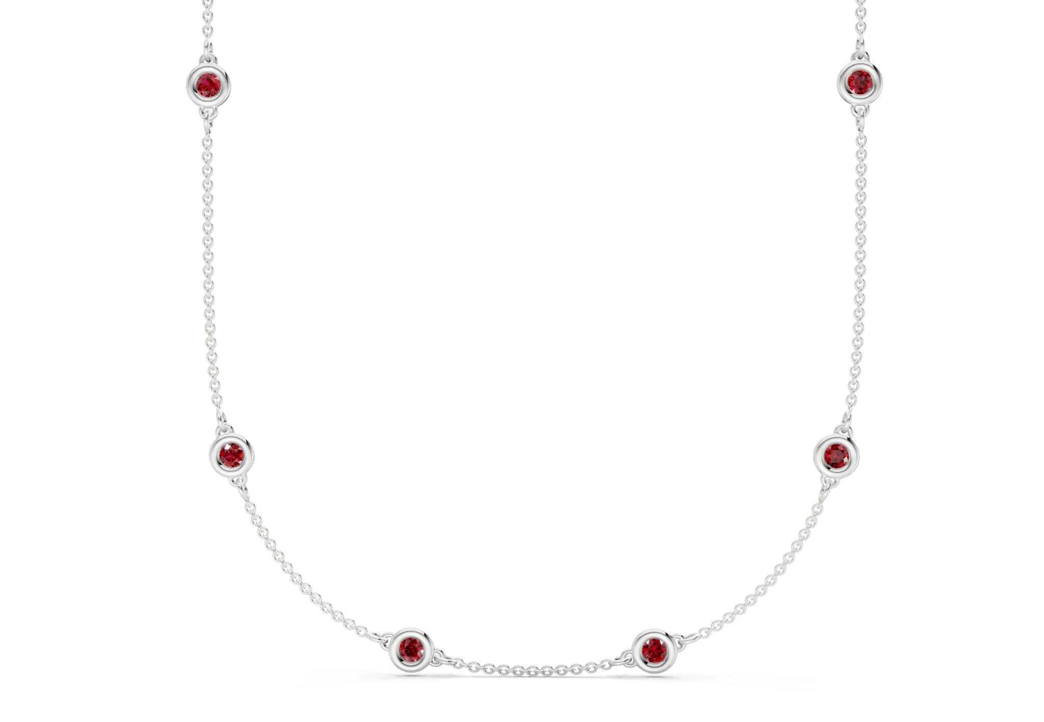 Harmony Ruby Gemstone Stationed Necklace 2½ Carat Total Wt. - Image 8