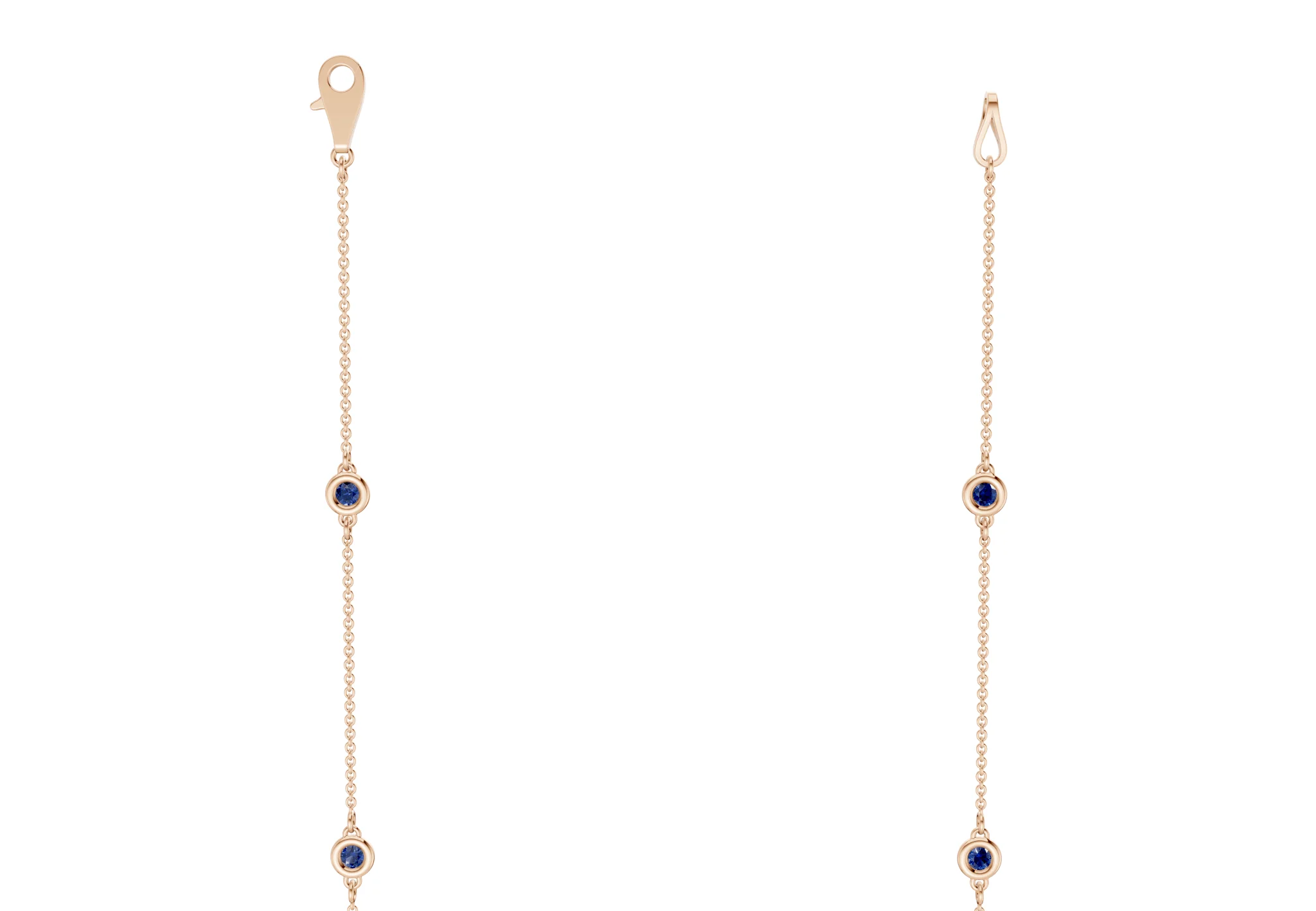 Harmony Sapphire Gemstone Stationed Necklace 2½ Carat Total Wt. - Image 6