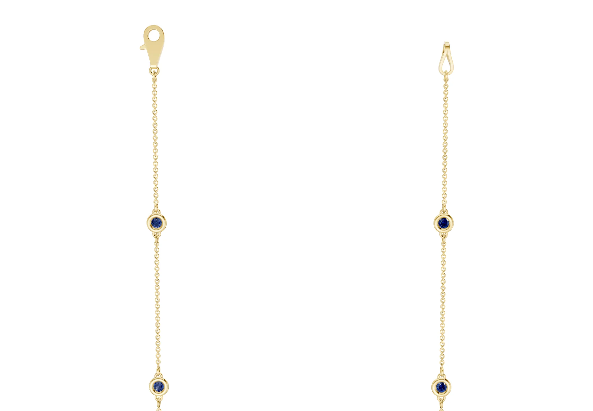 Harmony Sapphire Gemstone Stationed Necklace ½ Carat Total Wt. - Image 3