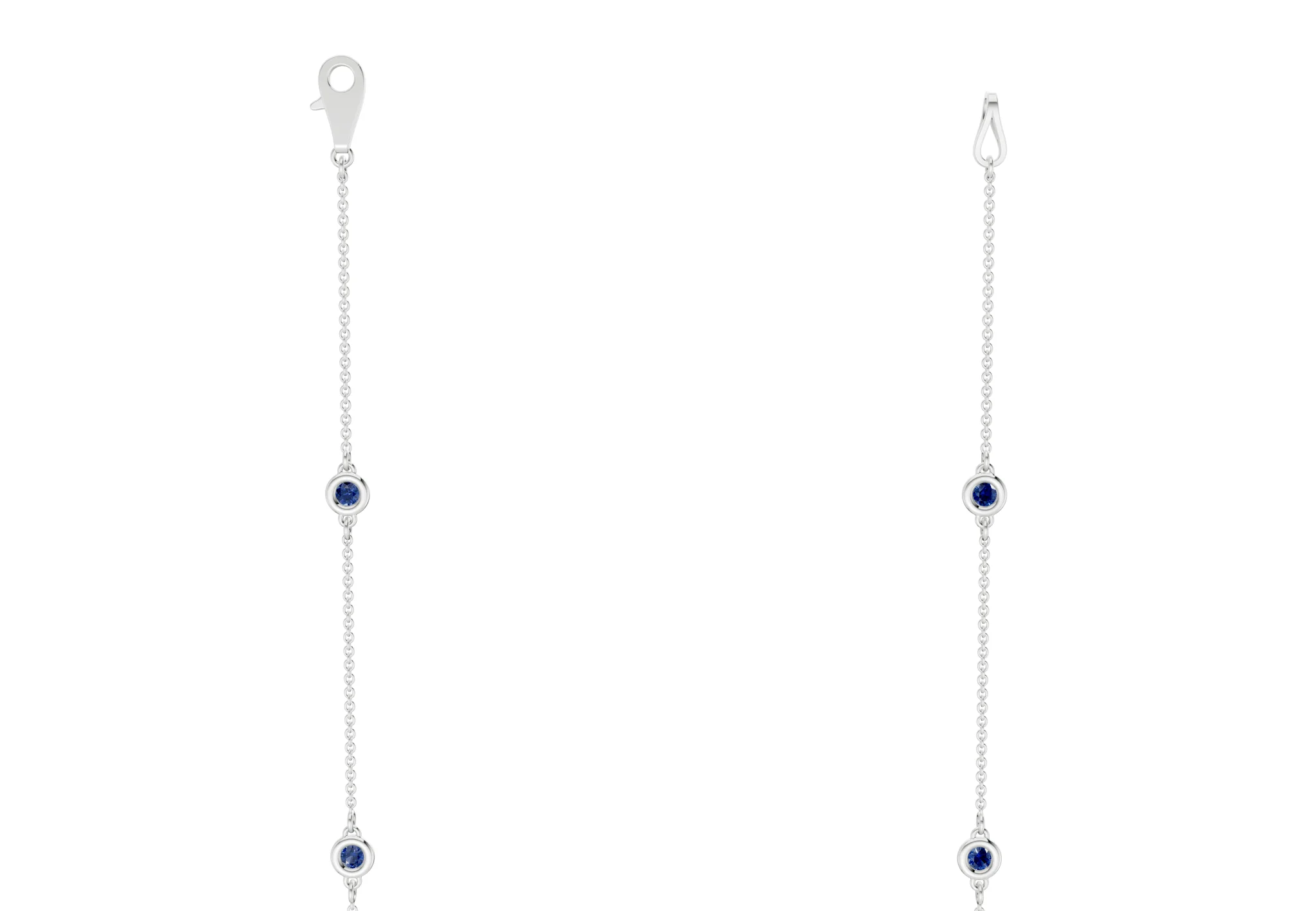 Harmony Sapphire Gemstone Stationed Necklace ½ Carat Total Wt. - Image 9
