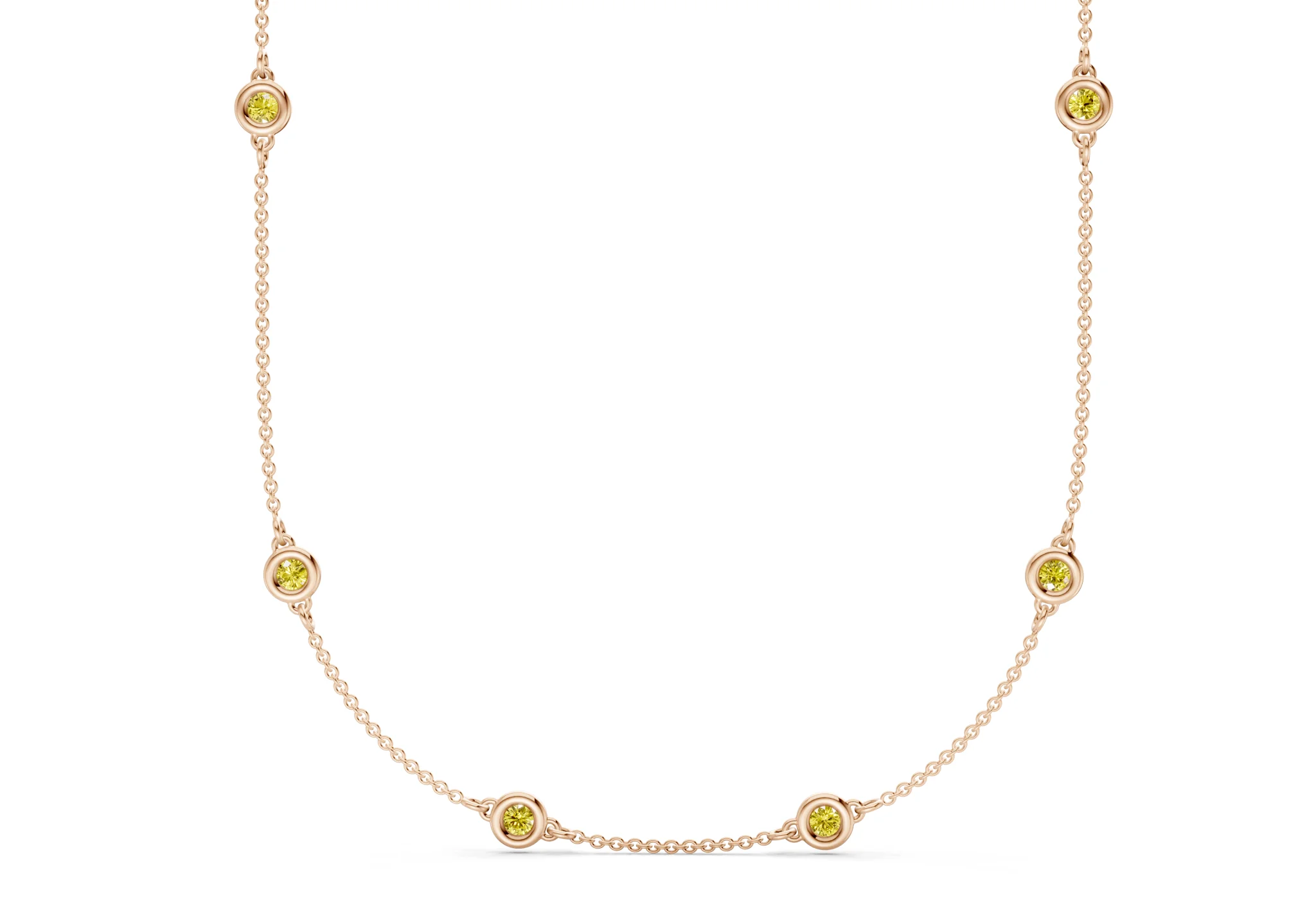 Harmony Yellow Diamond Stationed Necklace 1½ Carat Total Wt. - Image 5