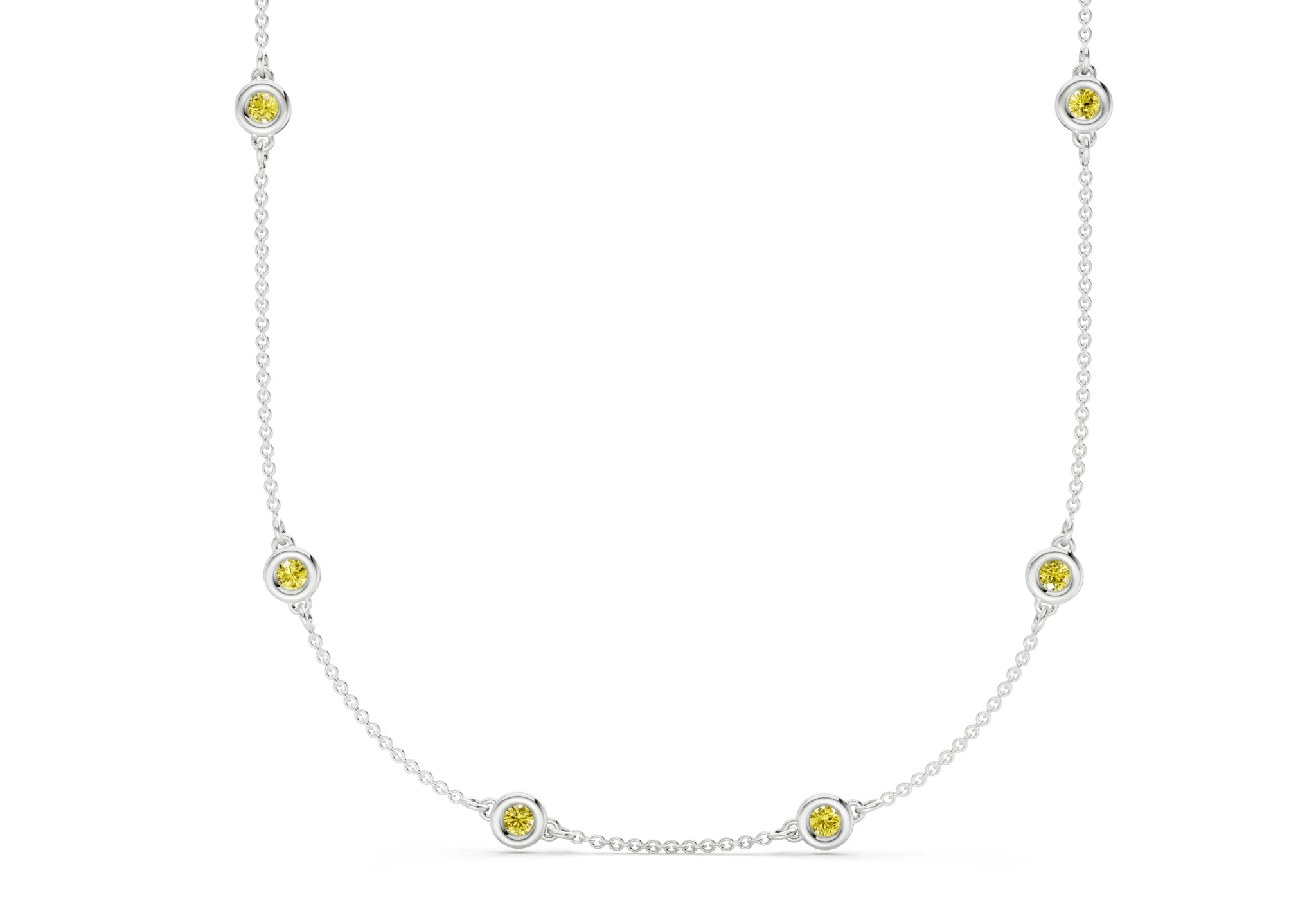 Harmony Yellow Diamond Stationed Necklace 1½ Carat Total Wt. - Image 8