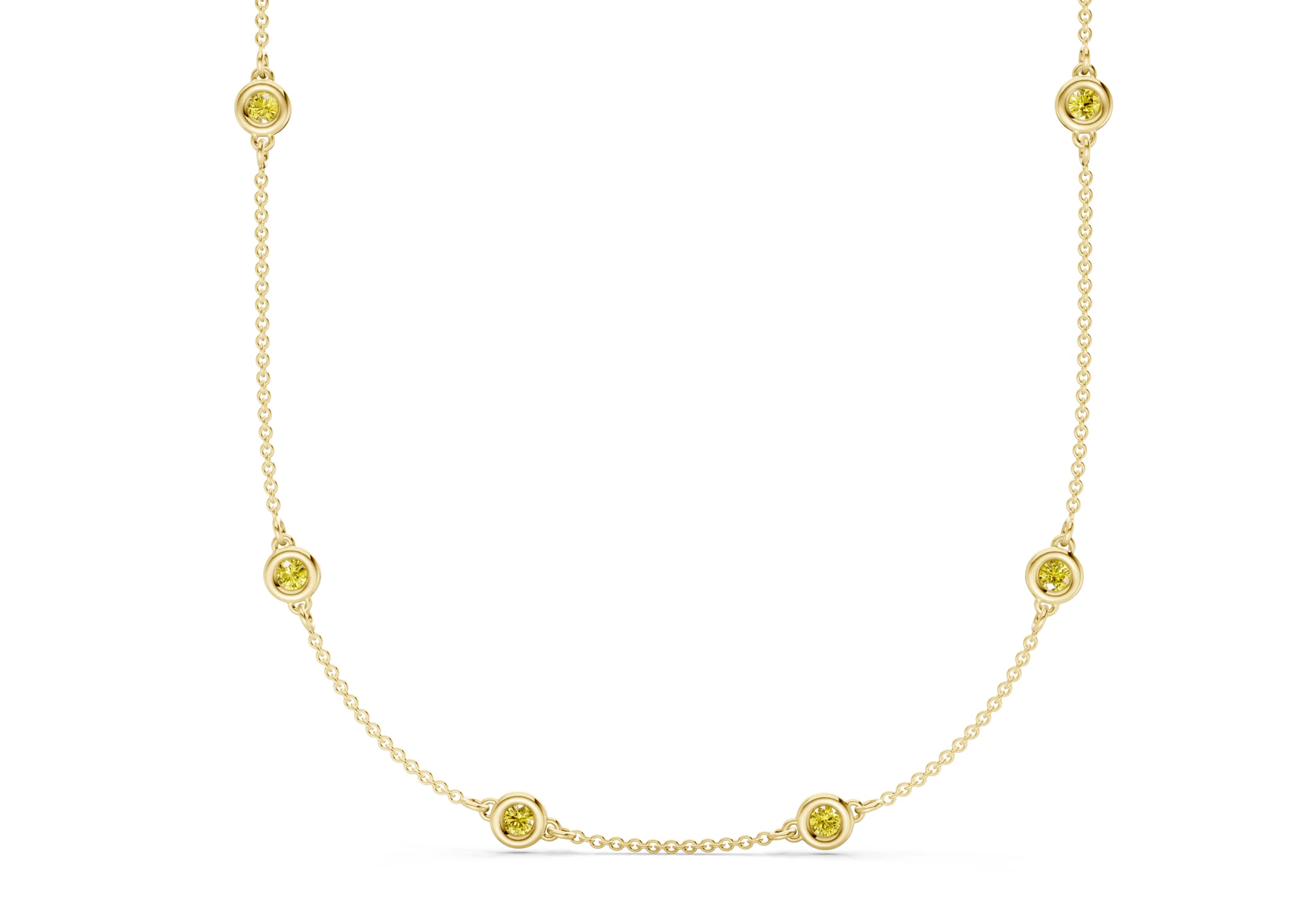 Harmony Yellow Diamond Stationed Necklace 2½ Carat Total Wt. - Image 2