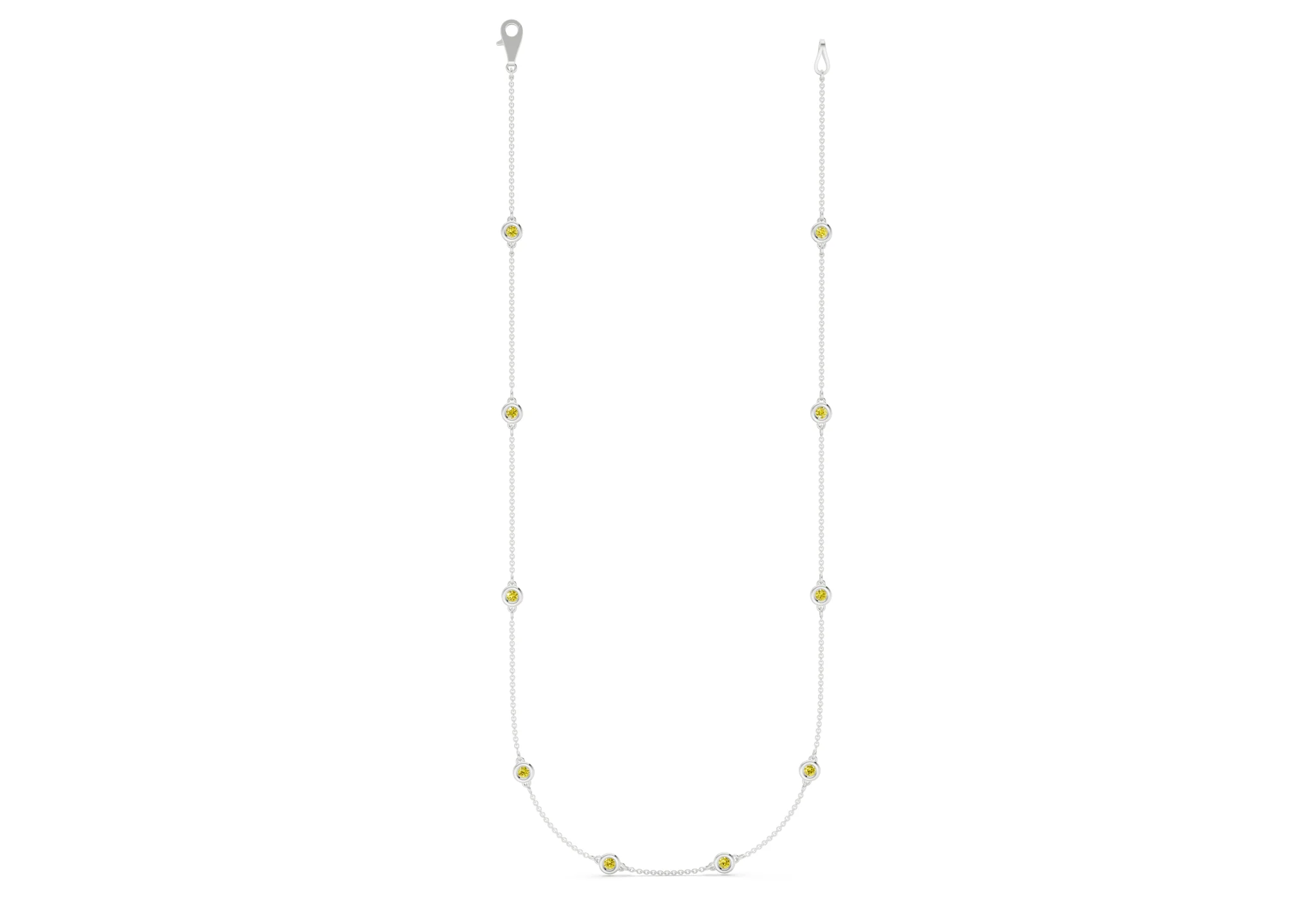 Harmony Yellow Diamond Stationed Necklace 3½ Carat Total Wt. - Image 7